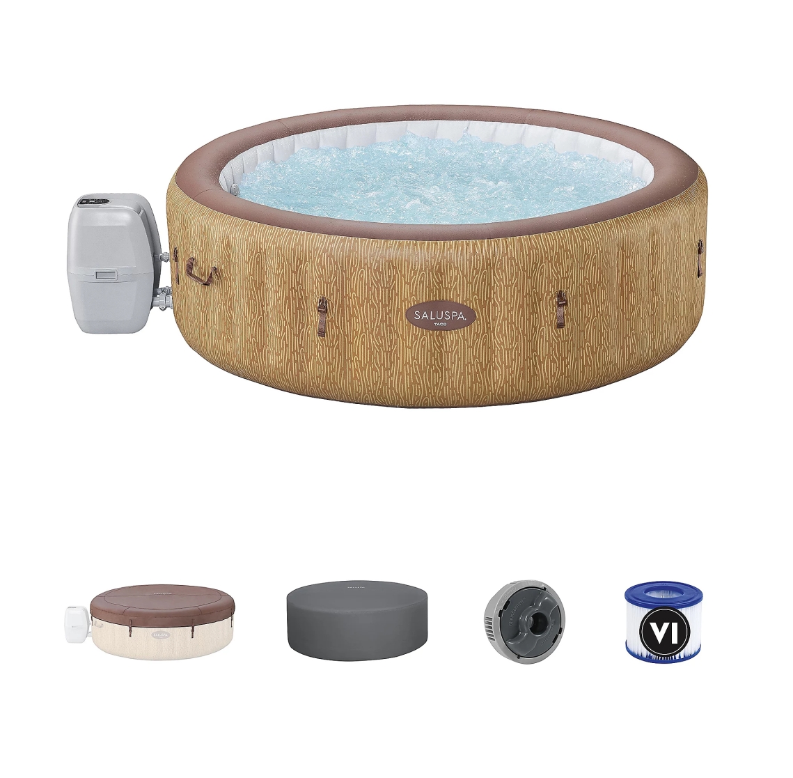 Soon to be sold out!!💝Last Day For Clearance,  Buy 1 Get 1 Free✨Taos by Bestway 5-7 Person EnergySense Inflatable Heated Hot Tub