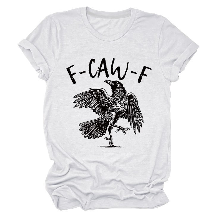 Witchy Raven T-shirt Bold Crow Design F-CAW-F Dark Humour Soft Cotton