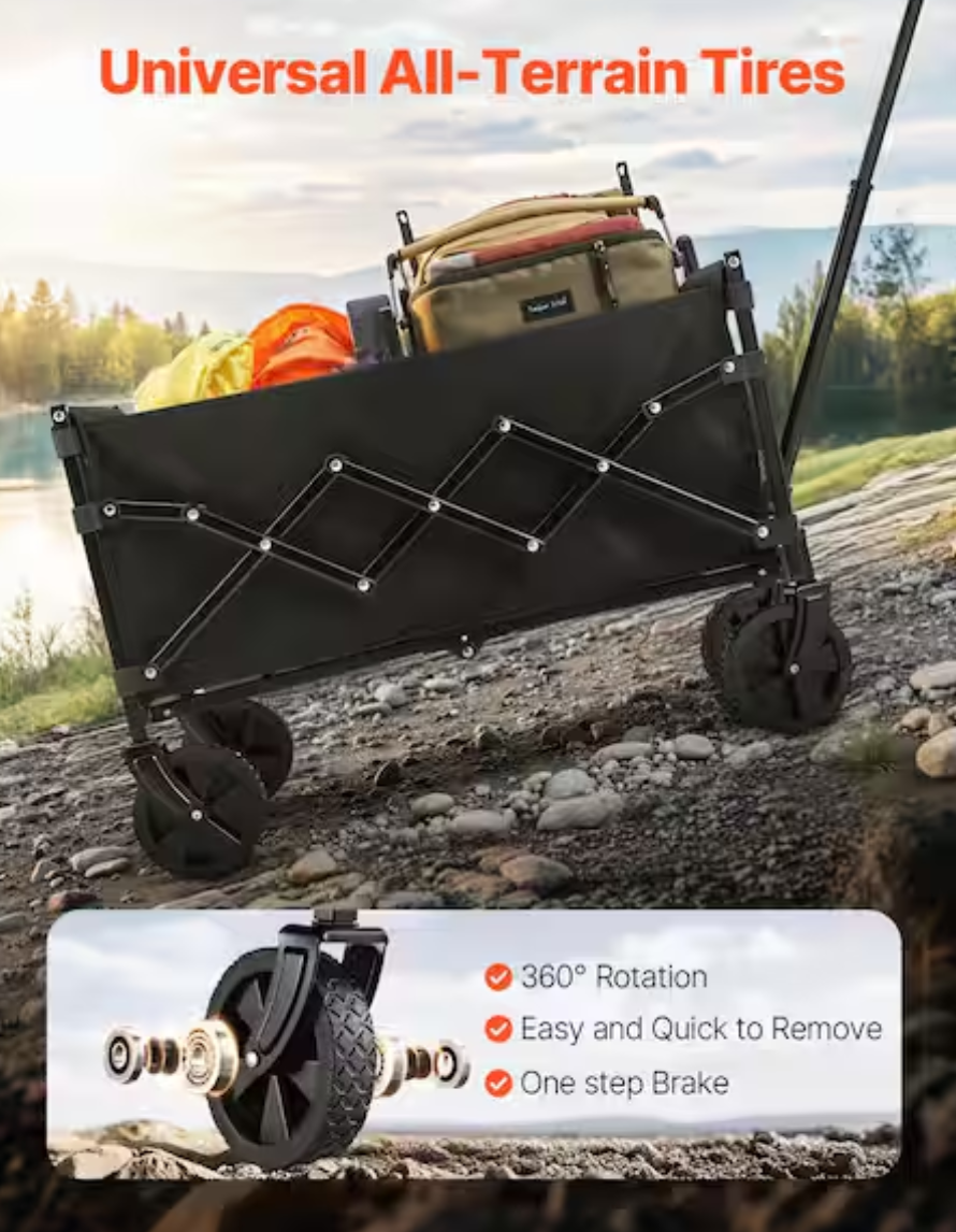 💝 Last Day For Clearance ,Buy 2 Get 2 Free💥 Mac Sports Double Decker Foldable Wagon with Shelf