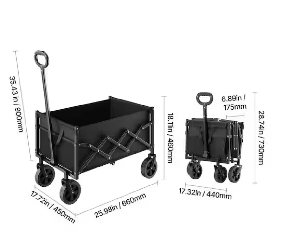 💝 Last Day For Clearance ,Buy 2 Get 2 Free💥 Mac Sports Double Decker Foldable Wagon with Shelf