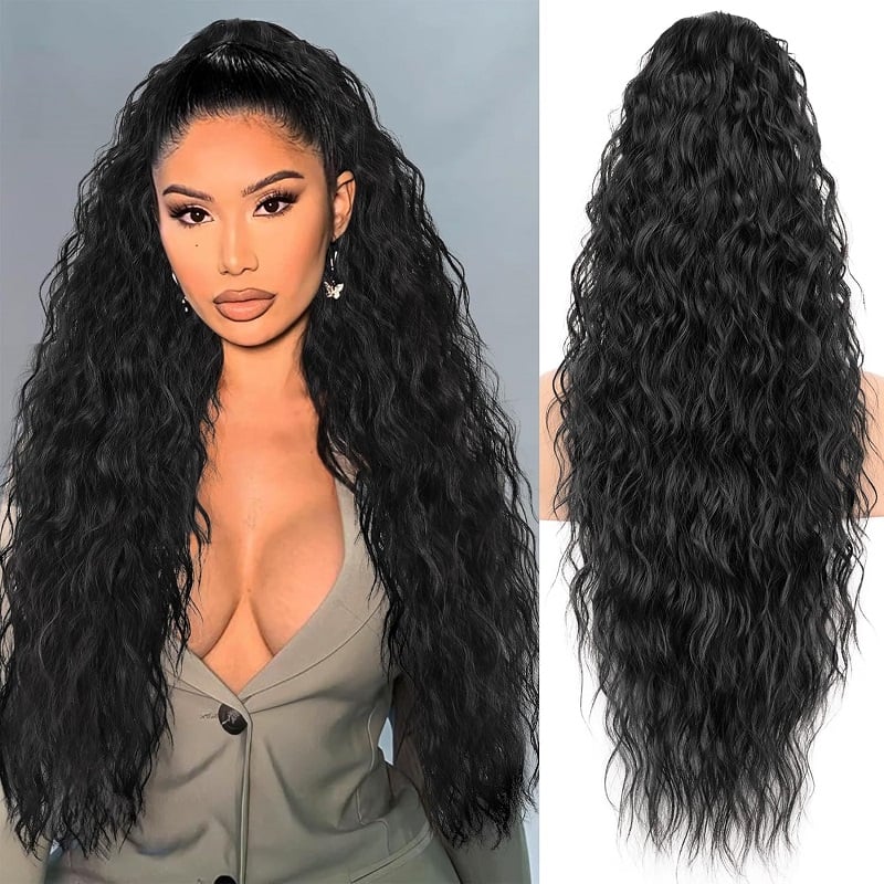 Ponytail Extension Claw 30" Curly Pony Tail Clip in Hair Extensions for Women and Girls