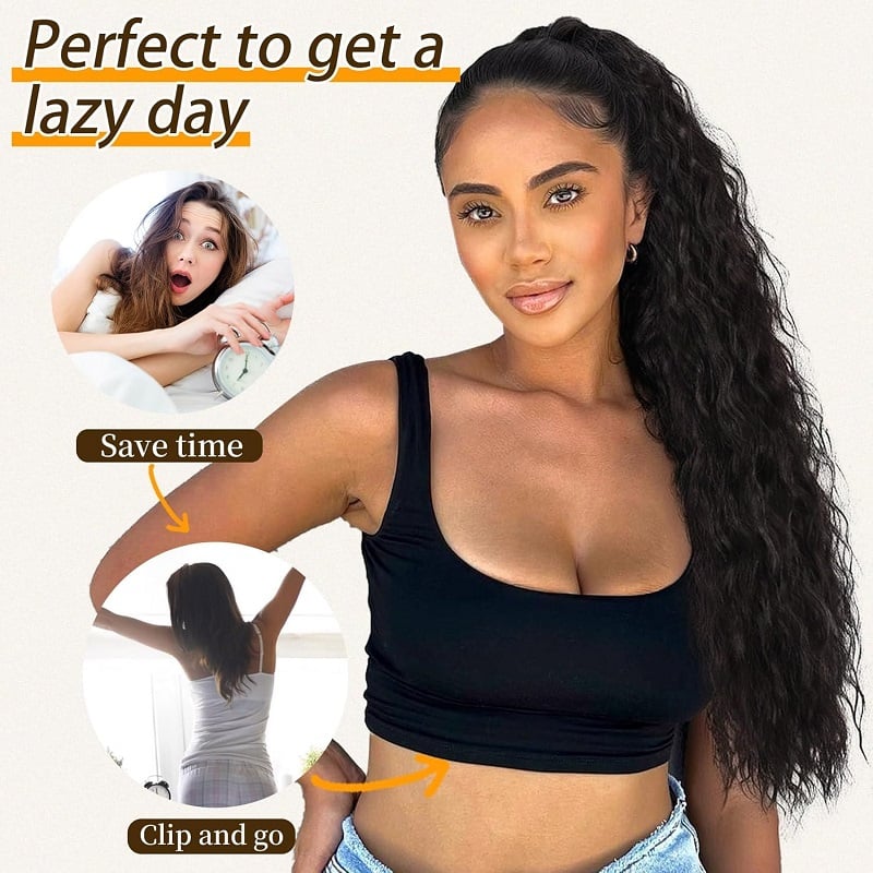 Ponytail Extension Claw 30" Curly Pony Tail Clip in Hair Extensions for Women and Girls