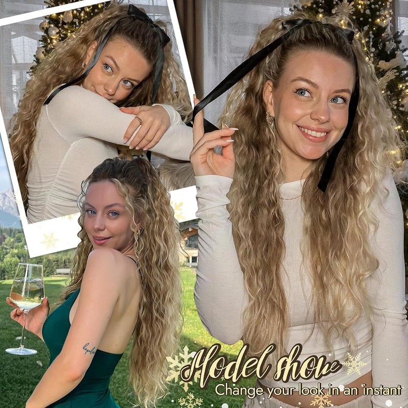 Ponytail Extension Claw 30" Curly Pony Tail Clip in Hair Extensions for Women and Girls