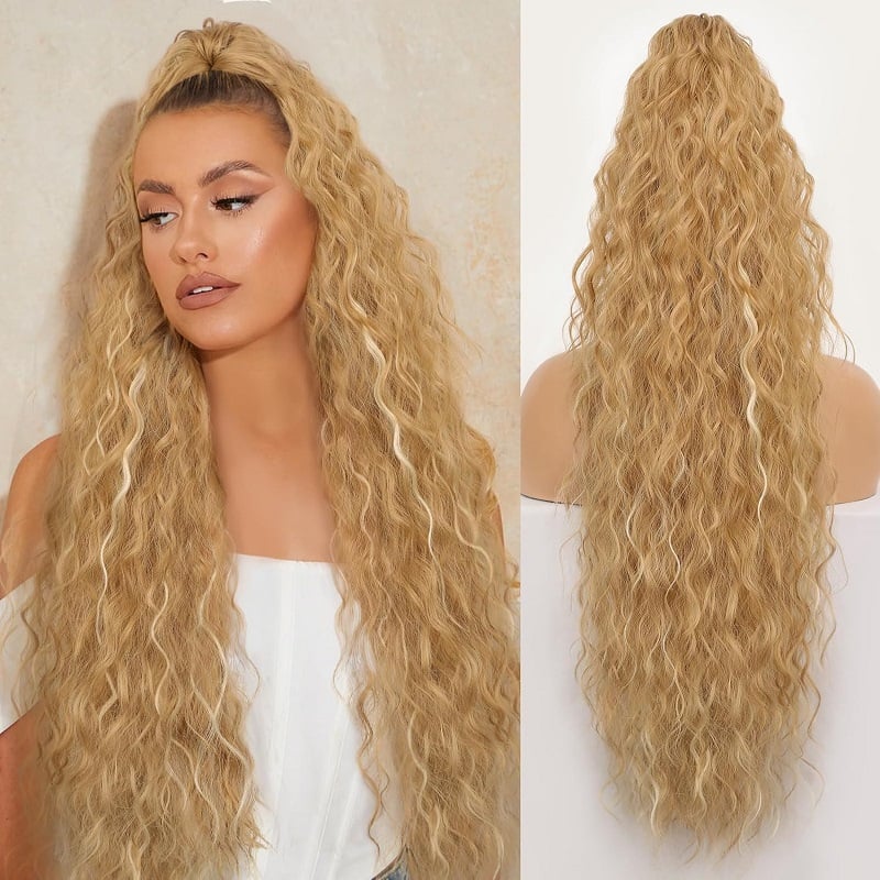 Ponytail Extension Claw 30" Curly Pony Tail Clip in Hair Extensions for Women and Girls