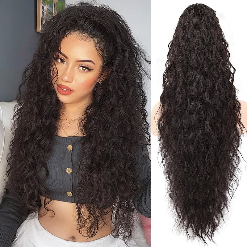 Ponytail Extension Claw 30" Curly Pony Tail Clip in Hair Extensions for Women and Girls