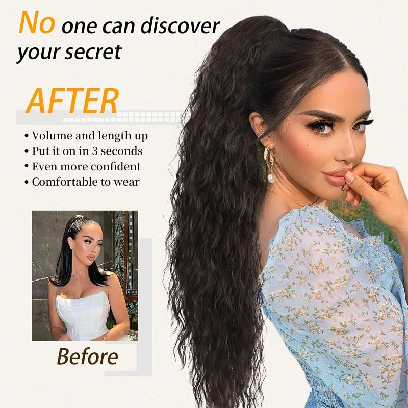 Ponytail Extension Claw 30" Curly Pony Tail Clip in Hair Extensions for Women and Girls