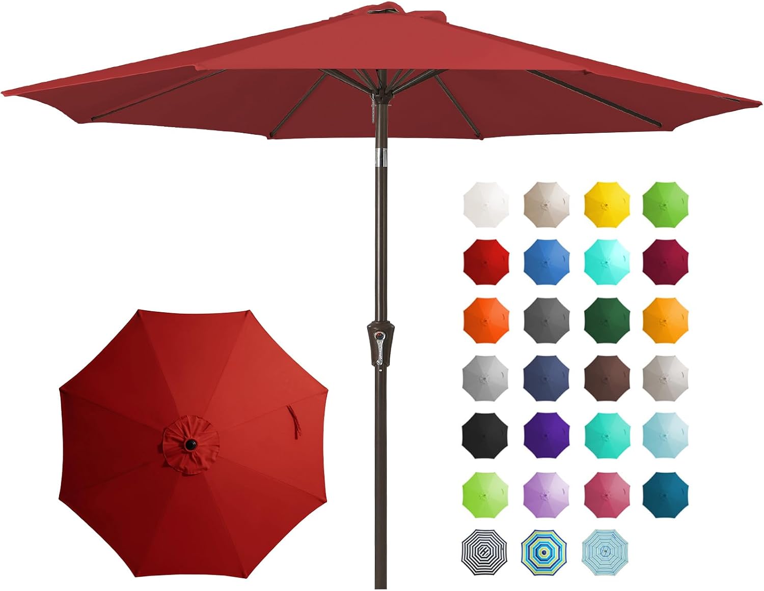 🎉Only Today Buy 1, Get 1 50% OFF💥 15 ft Rectangle Patio Umbrella with Solar Lights and Base Included