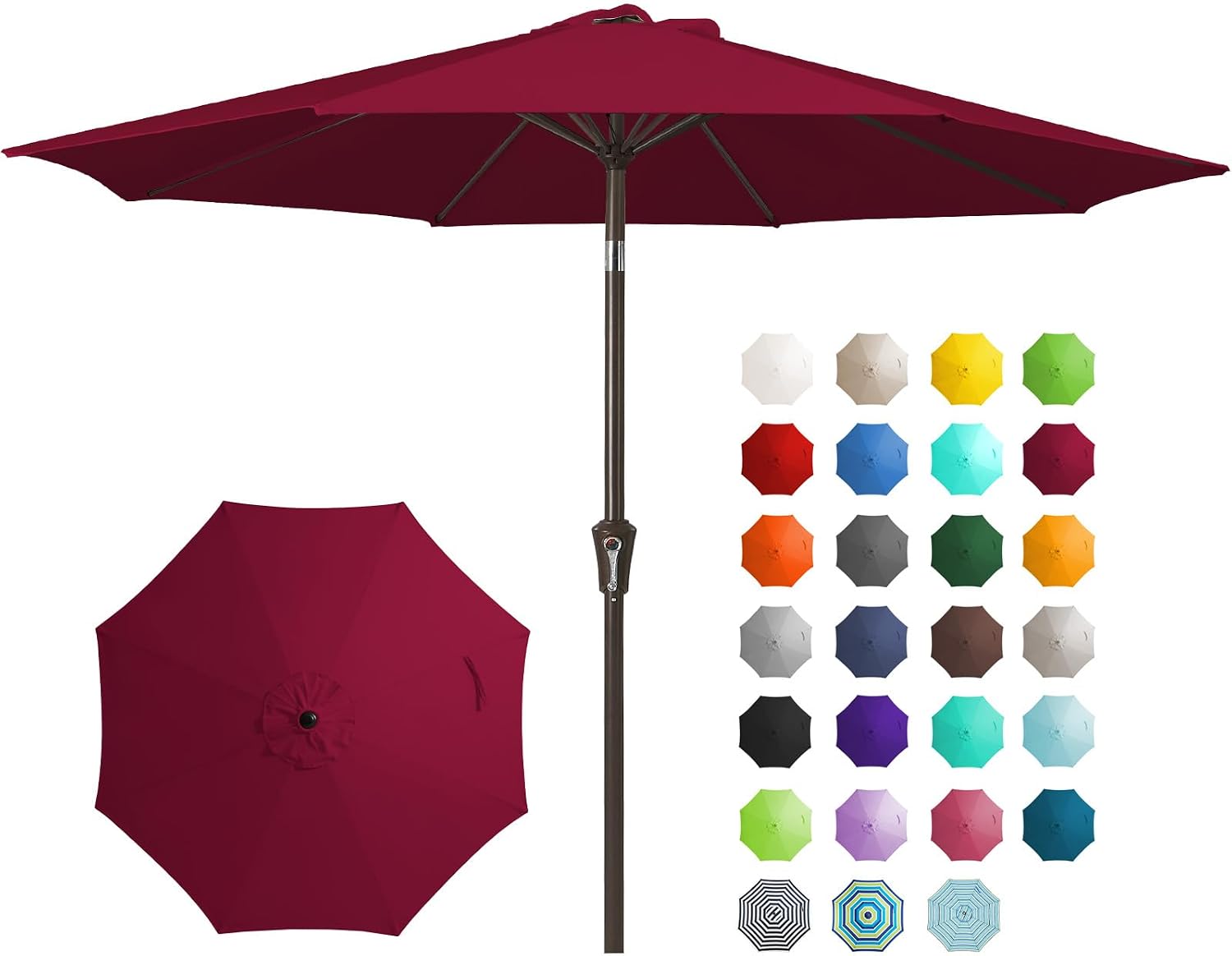 🎉Only Today Buy 1, Get 1 50% OFF💥 15 ft Rectangle Patio Umbrella with Solar Lights and Base Included