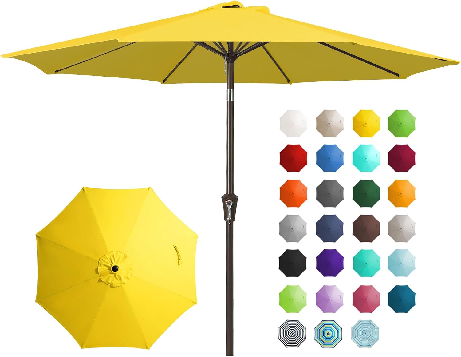 🎉Only Today Buy 1, Get 1 50% OFF💥 15 ft Rectangle Patio Umbrella with Solar Lights and Base Included
