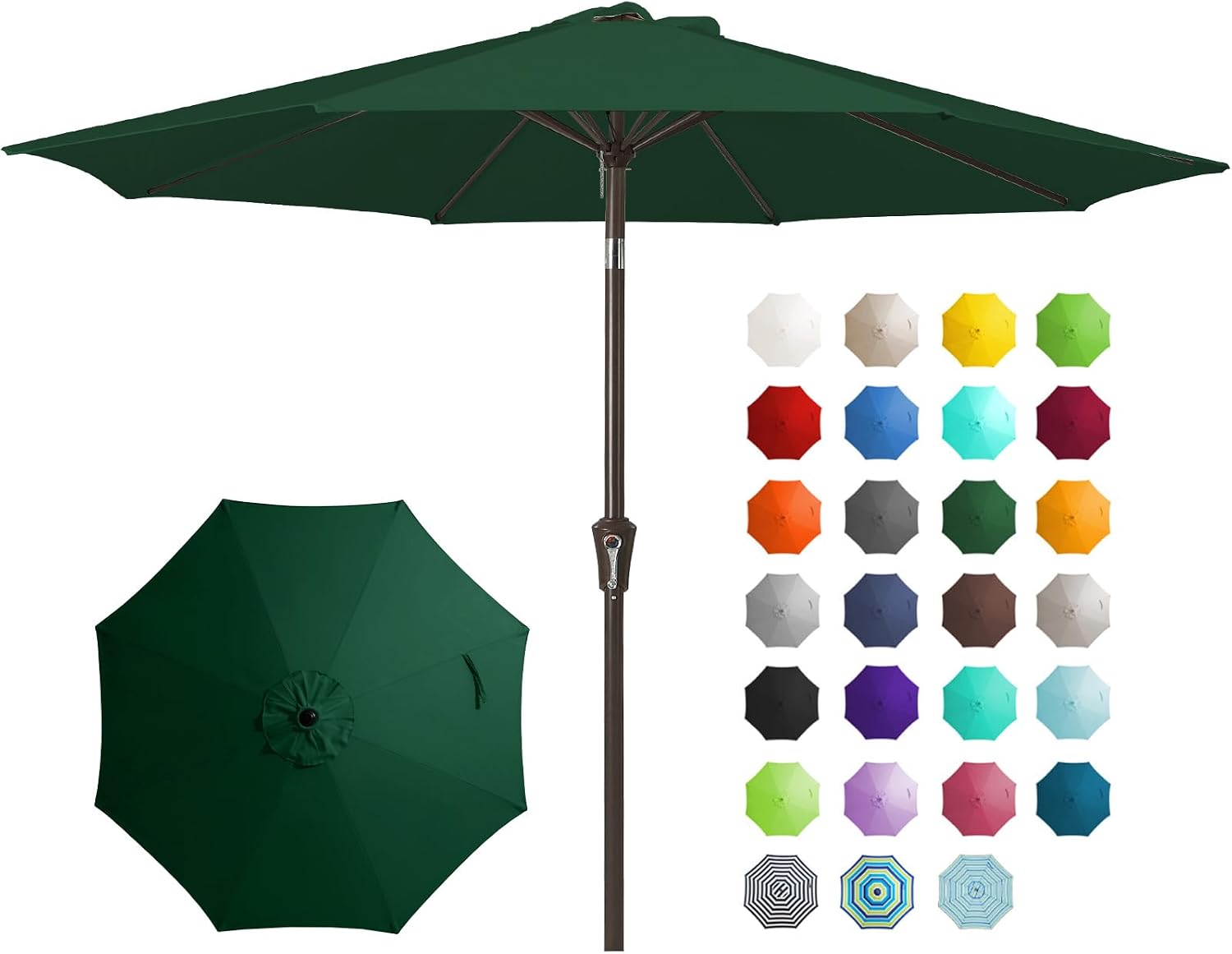 🎉Only Today Buy 1, Get 1 50% OFF💥 15 ft Rectangle Patio Umbrella with Solar Lights and Base Included