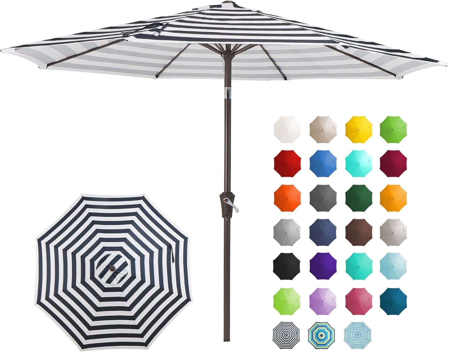 🎉Only Today Buy 1, Get 1 50% OFF💥 15 ft Rectangle Patio Umbrella with Solar Lights and Base Included