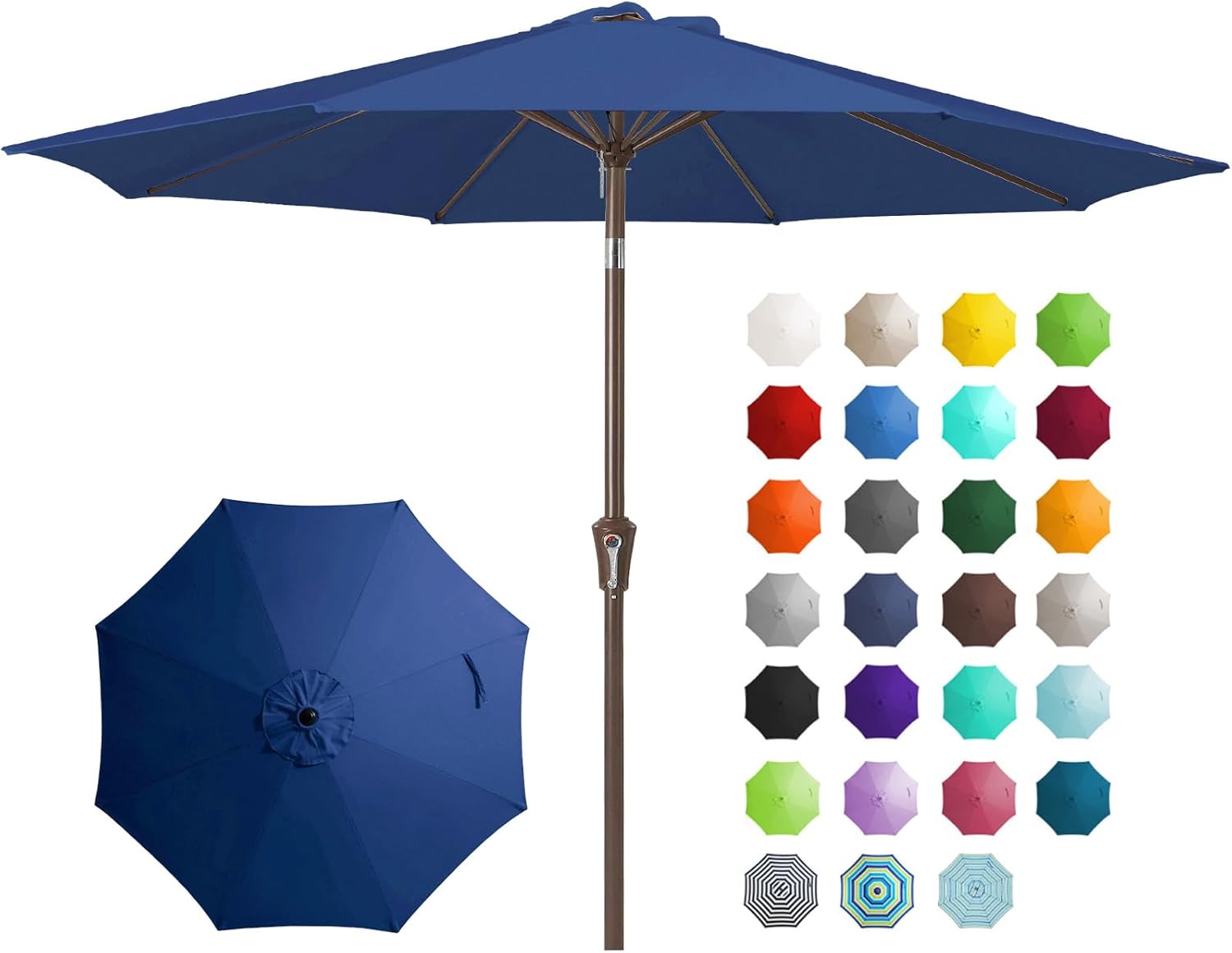 🎉Only Today Buy 1, Get 1 50% OFF💥 15 ft Rectangle Patio Umbrella with Solar Lights and Base Included