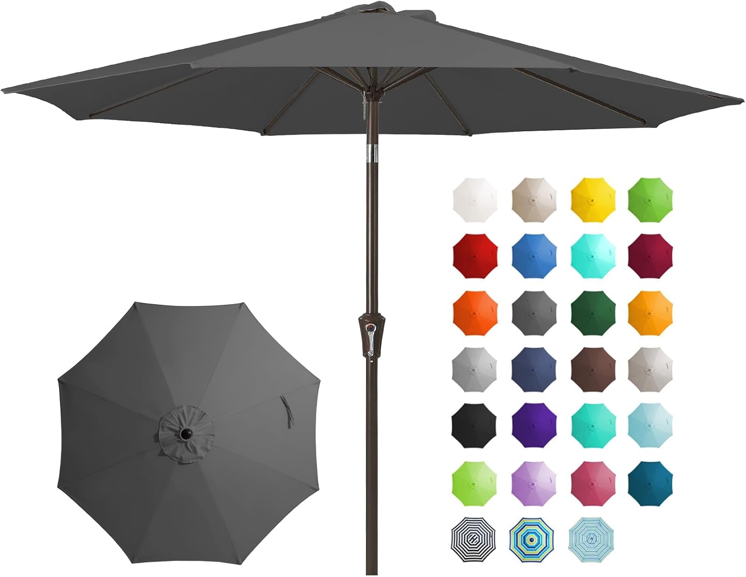 🎉Only Today Buy 1, Get 1 50% OFF💥 15 ft Rectangle Patio Umbrella with Solar Lights and Base Included
