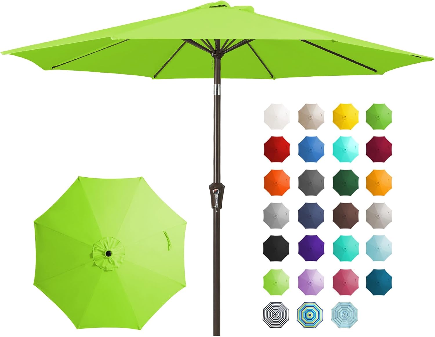 🎉Only Today Buy 1, Get 1 50% OFF💥 15 ft Rectangle Patio Umbrella with Solar Lights and Base Included