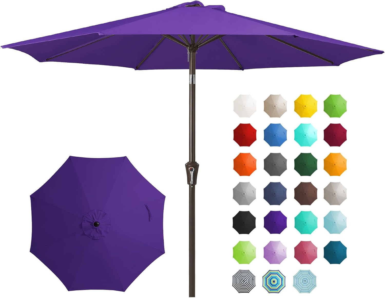 🎉Only Today Buy 1, Get 1 50% OFF💥 15 ft Rectangle Patio Umbrella with Solar Lights and Base Included
