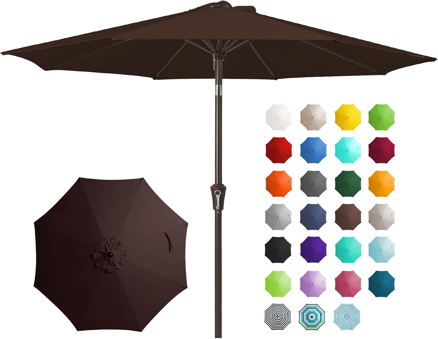 🎉Only Today Buy 1, Get 1 50% OFF💥 15 ft Rectangle Patio Umbrella with Solar Lights and Base Included