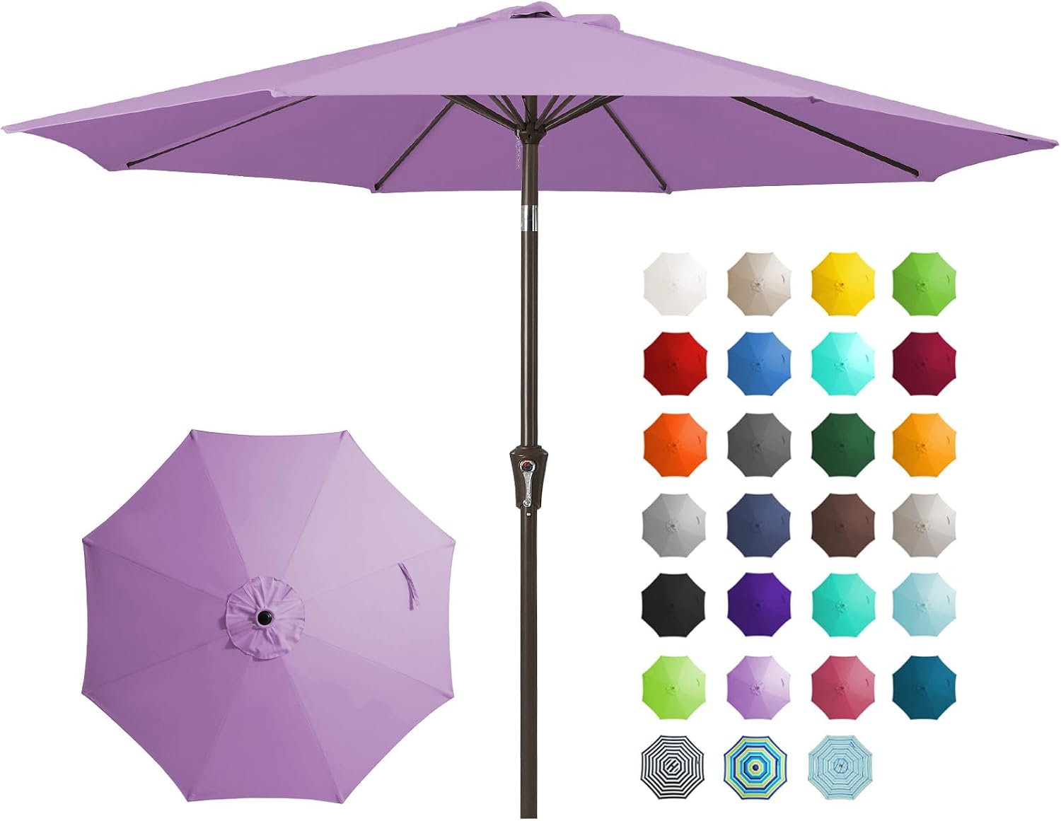 🎉Only Today Buy 1, Get 1 50% OFF💥 15 ft Rectangle Patio Umbrella with Solar Lights and Base Included