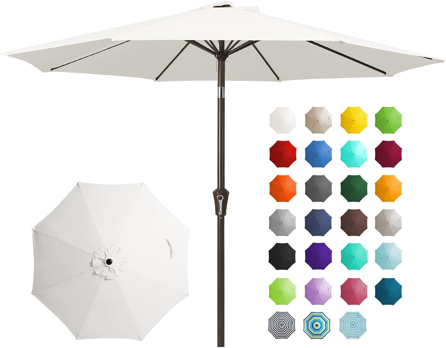 🎉Only Today Buy 1, Get 1 50% OFF💥 15 ft Rectangle Patio Umbrella with Solar Lights and Base Included