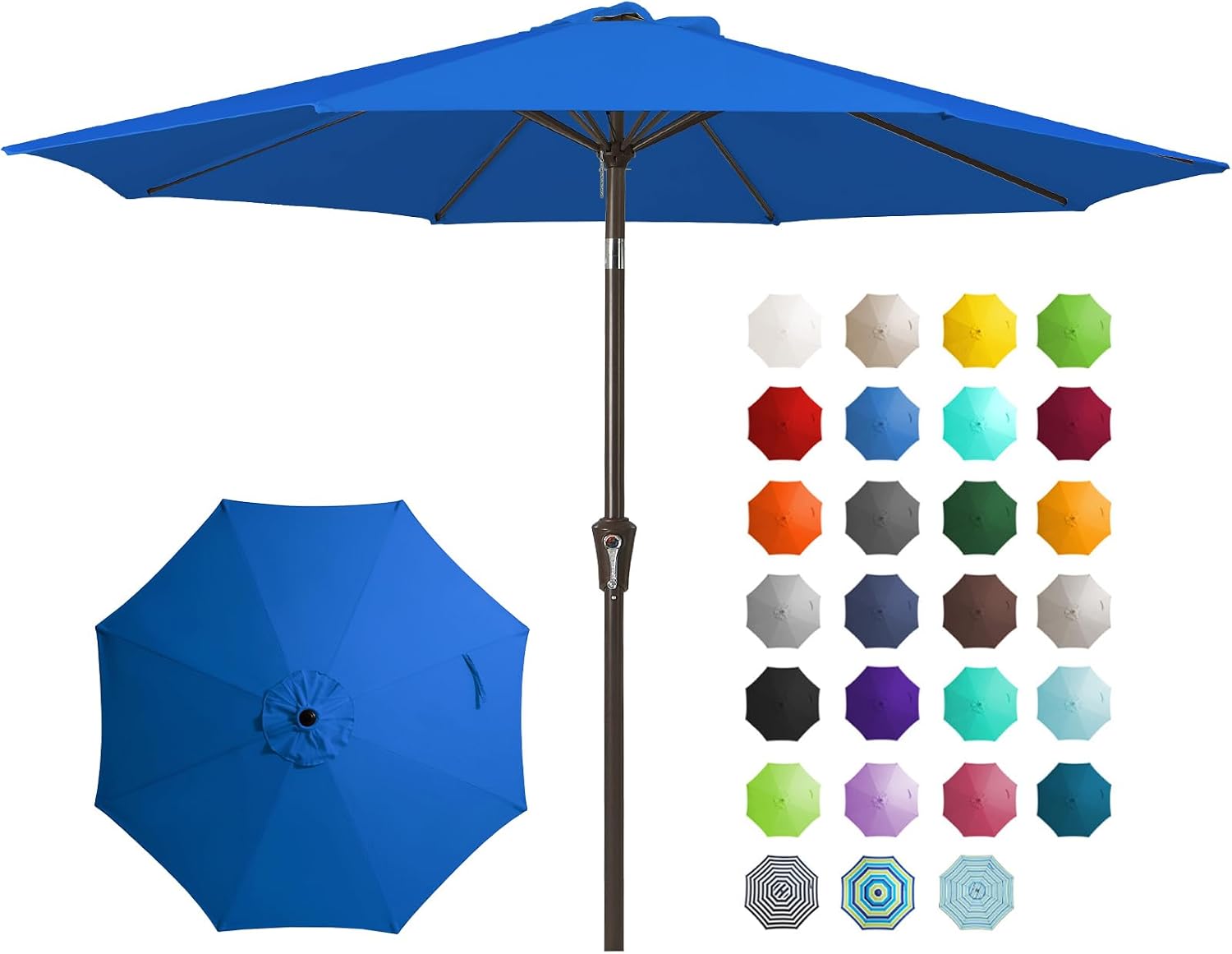 🎉Only Today Buy 1, Get 1 50% OFF💥 15 ft Rectangle Patio Umbrella with Solar Lights and Base Included