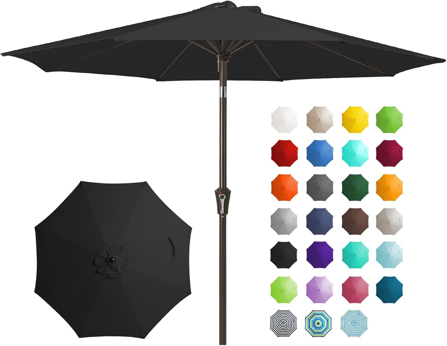 🎉Only Today Buy 1, Get 1 50% OFF💥 15 ft Rectangle Patio Umbrella with Solar Lights and Base Included