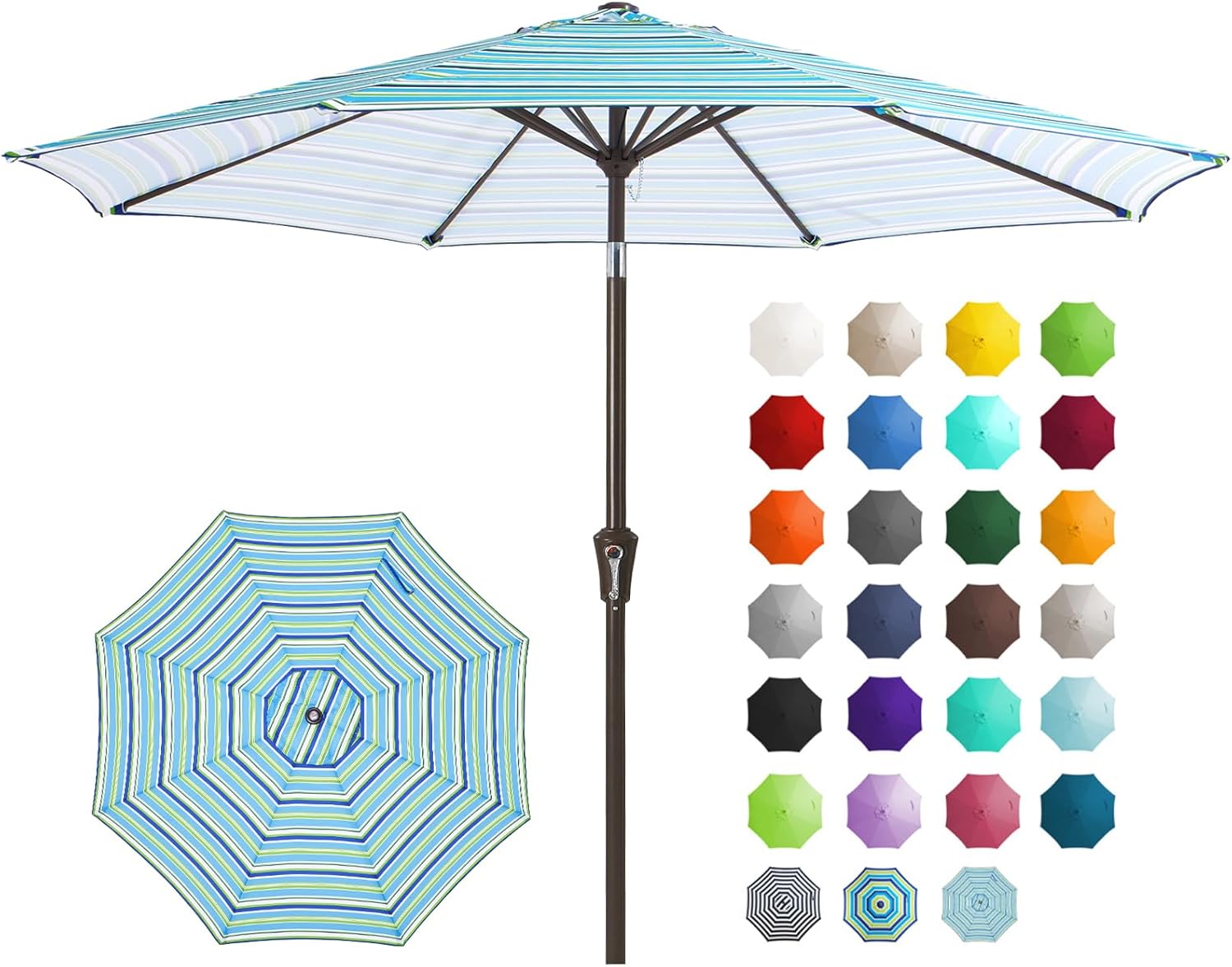 🎉Only Today Buy 1, Get 1 50% OFF💥 15 ft Rectangle Patio Umbrella with Solar Lights and Base Included