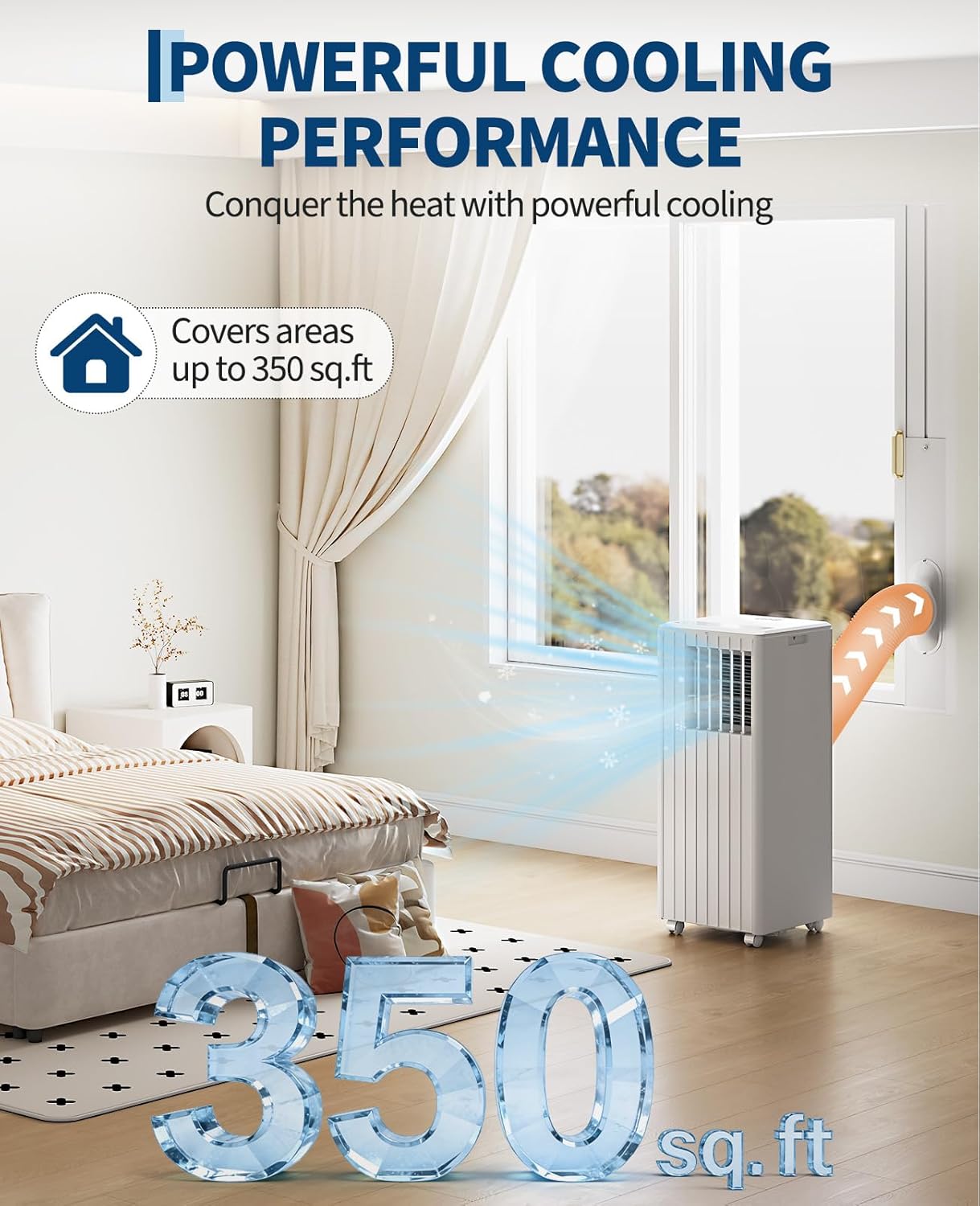 8000 BTU Portable Air Conditioner, 3-in-1 Portable AC Coolin