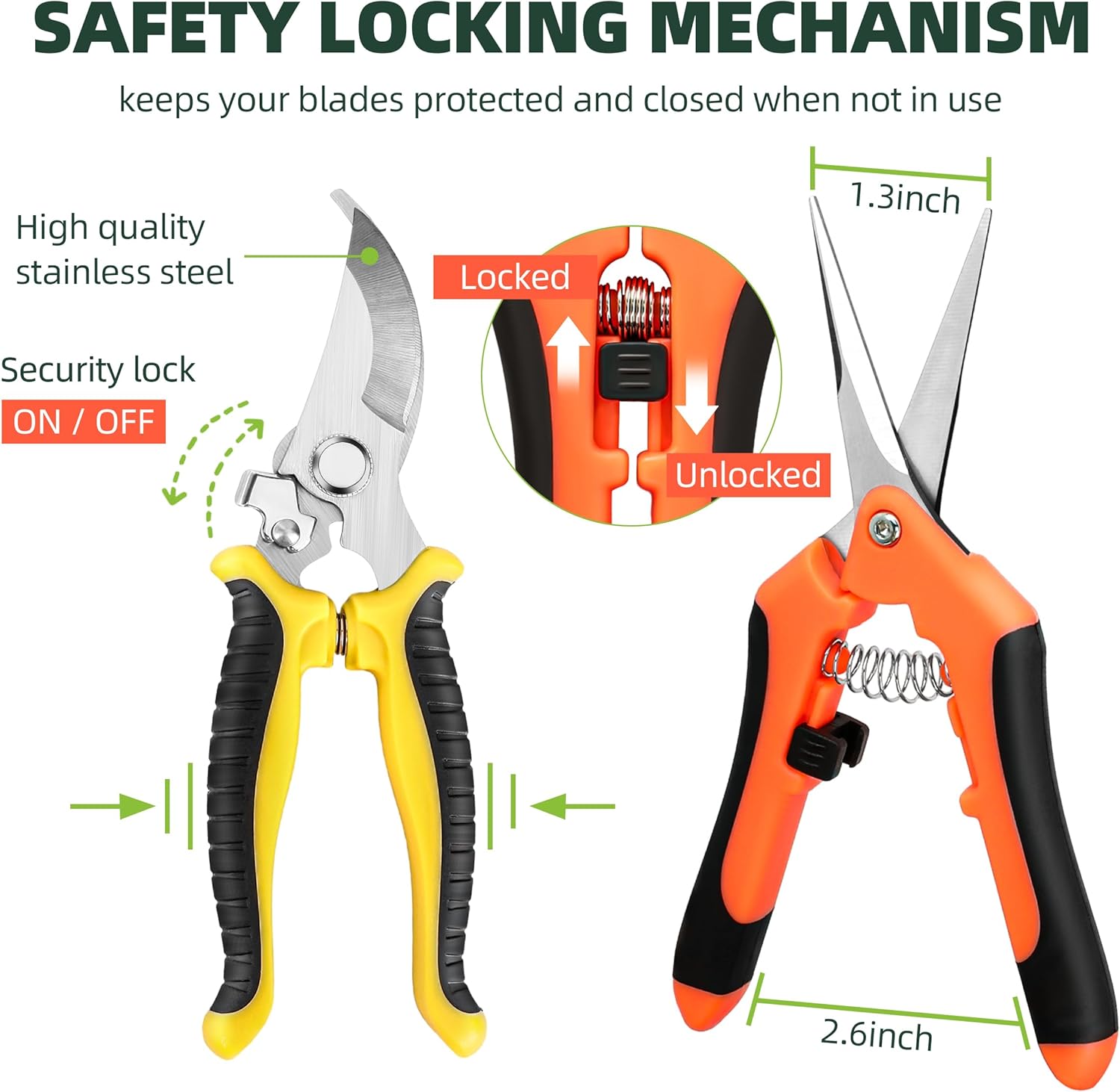 3 Pack Garden Pruning Shears