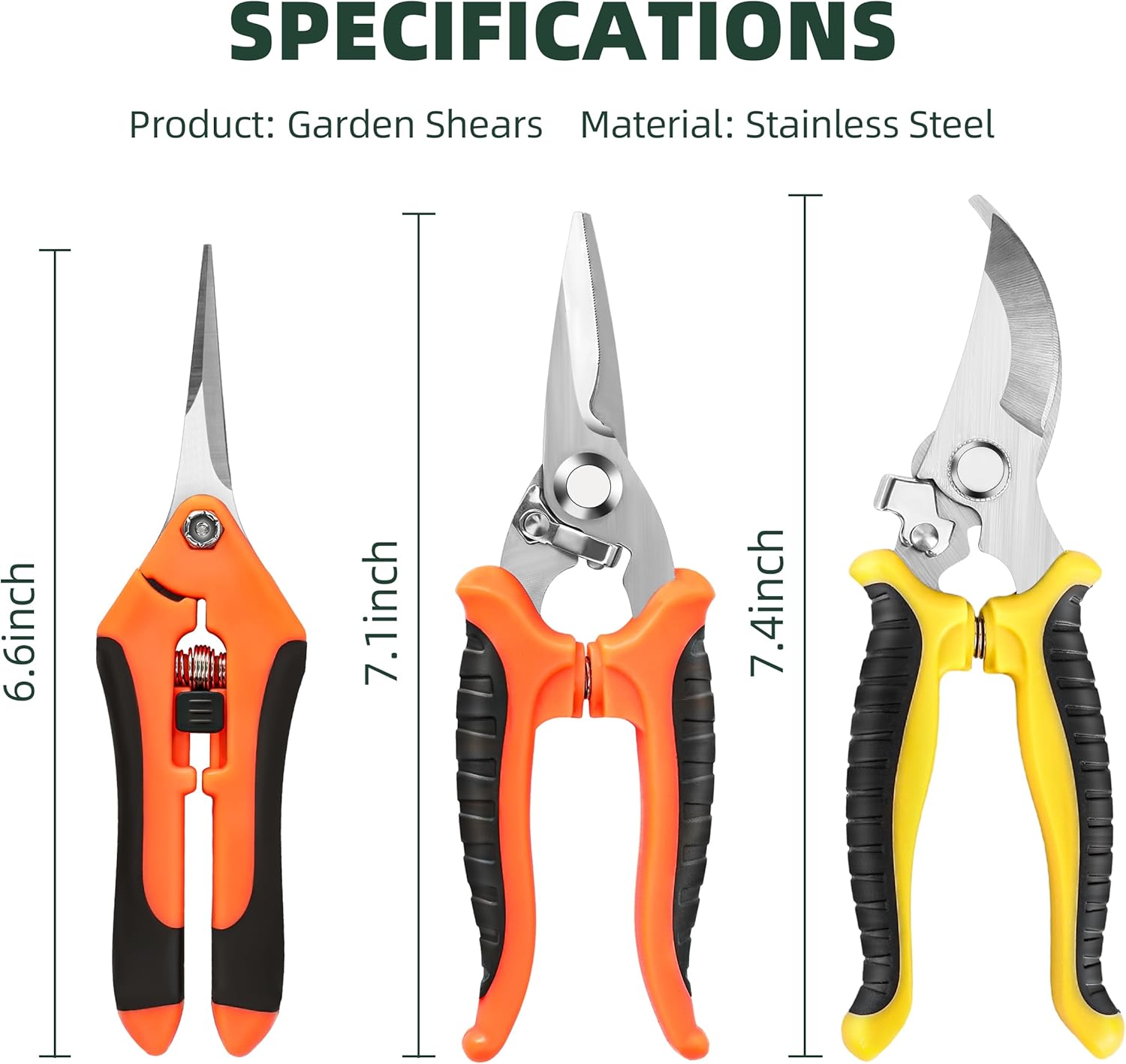 3 Pack Garden Pruning Shears