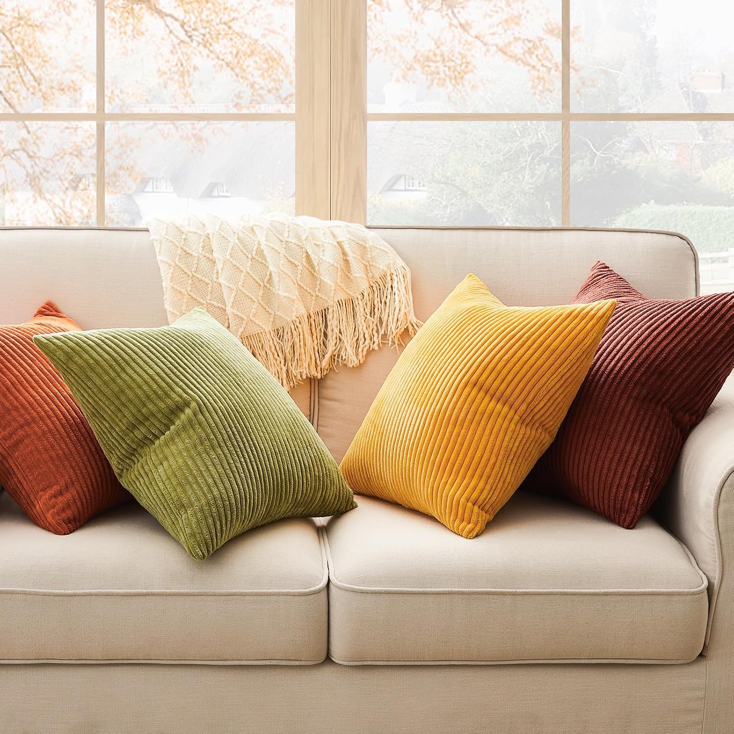 Throw Pillows Covers 18x18 Inch Set of 4