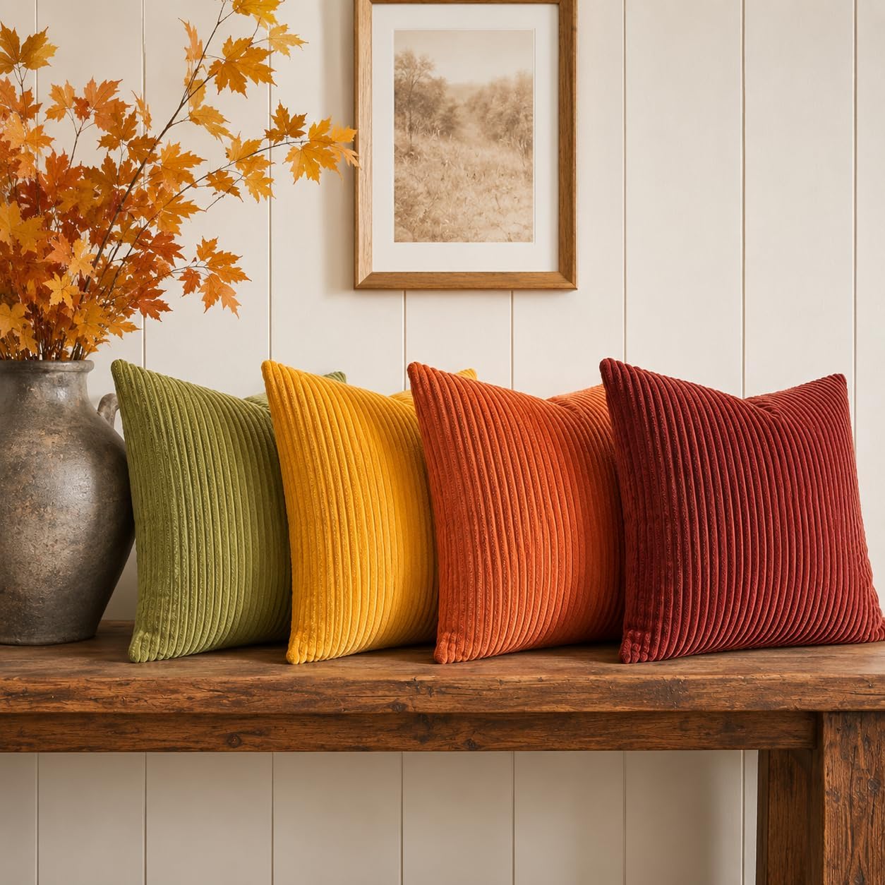 Throw Pillows Covers 18x18 Inch Set of 4