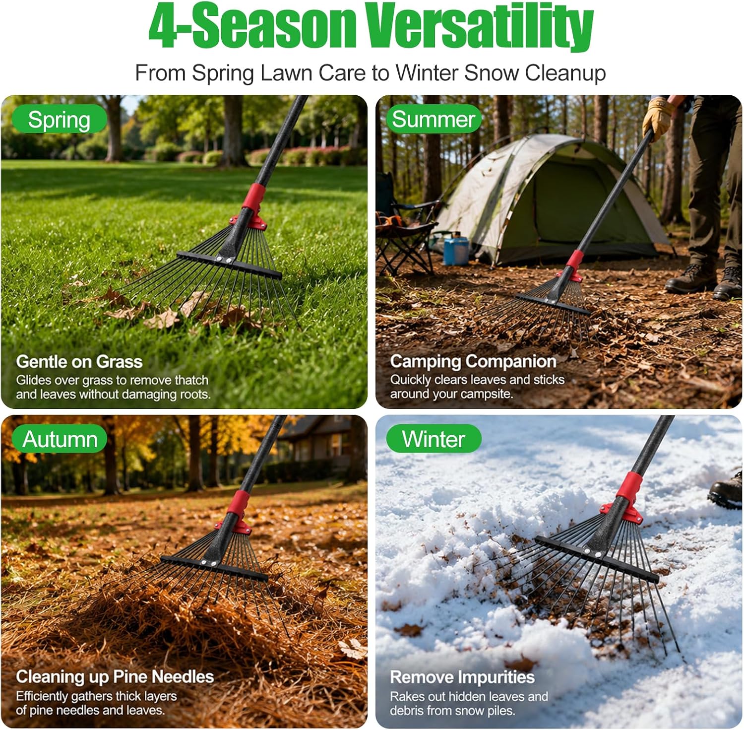 Adjustable Metal Leaf Rake