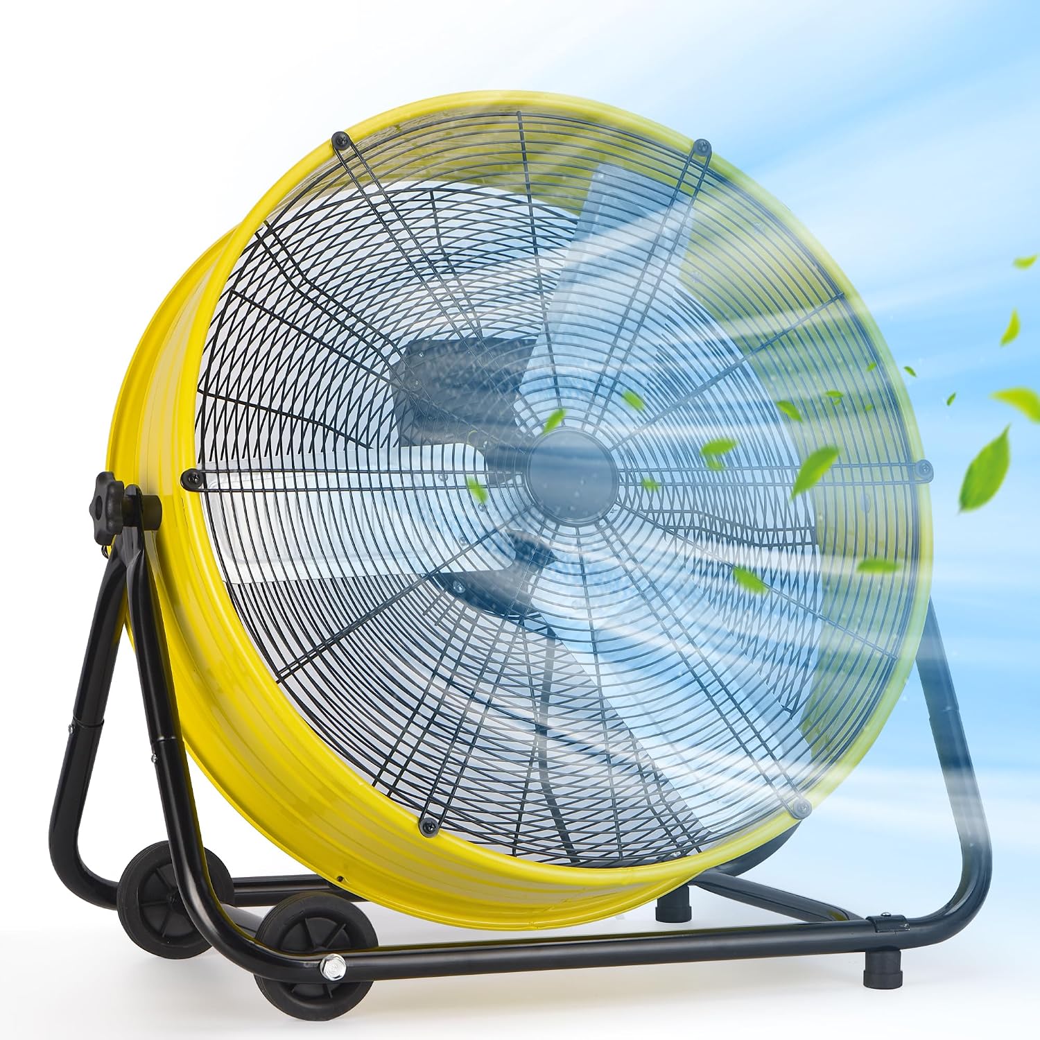 Industrial Drum Fan  3-Speed Heavy Duty Metal Air Circulator for Shop, Factory, Warehouse, Workshop, Garage 