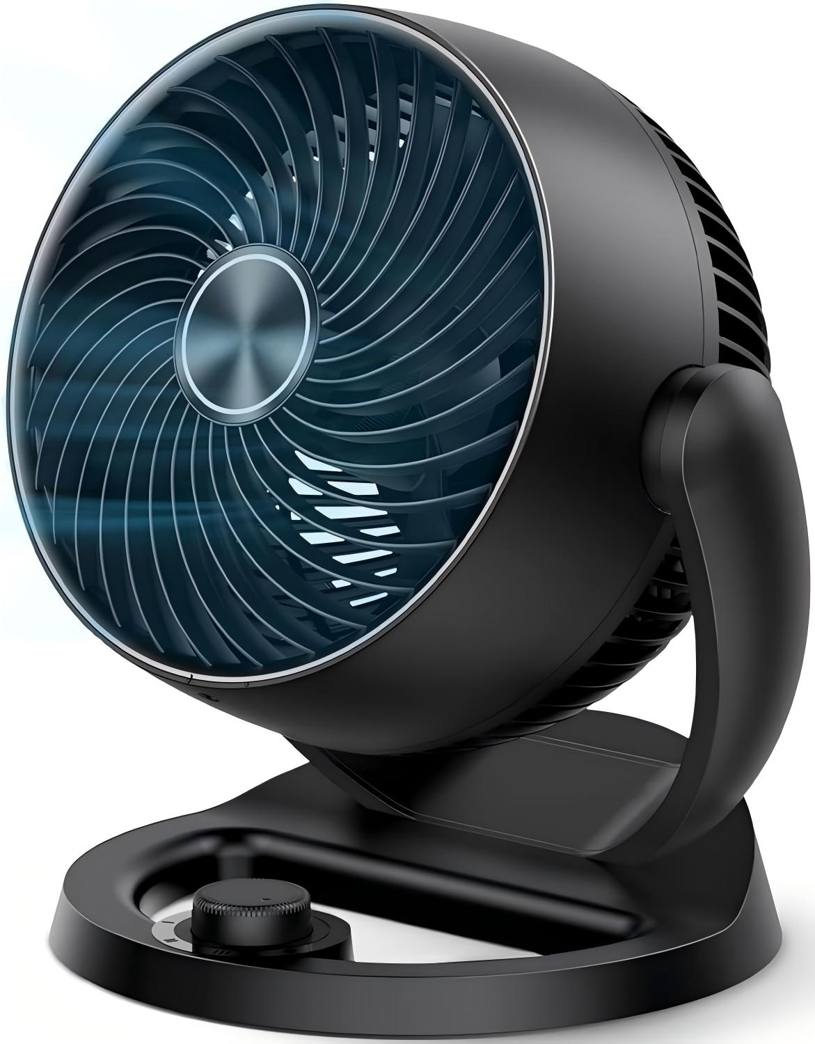 Fan for Bedroom, 12 Inches, 70ft Powerful Airflow, 25db Quiet Table Air Circulator Fans for Whole Room, 120° Adjustable Tilt, 3 Speeds, Desktop Fan for Home, Office, Kitchen 