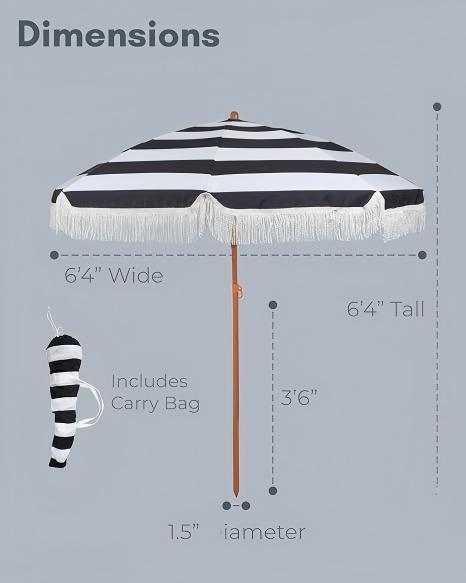 Outdoor Umbrella for Patio, Pool, Table, Garden, Deck, Beach