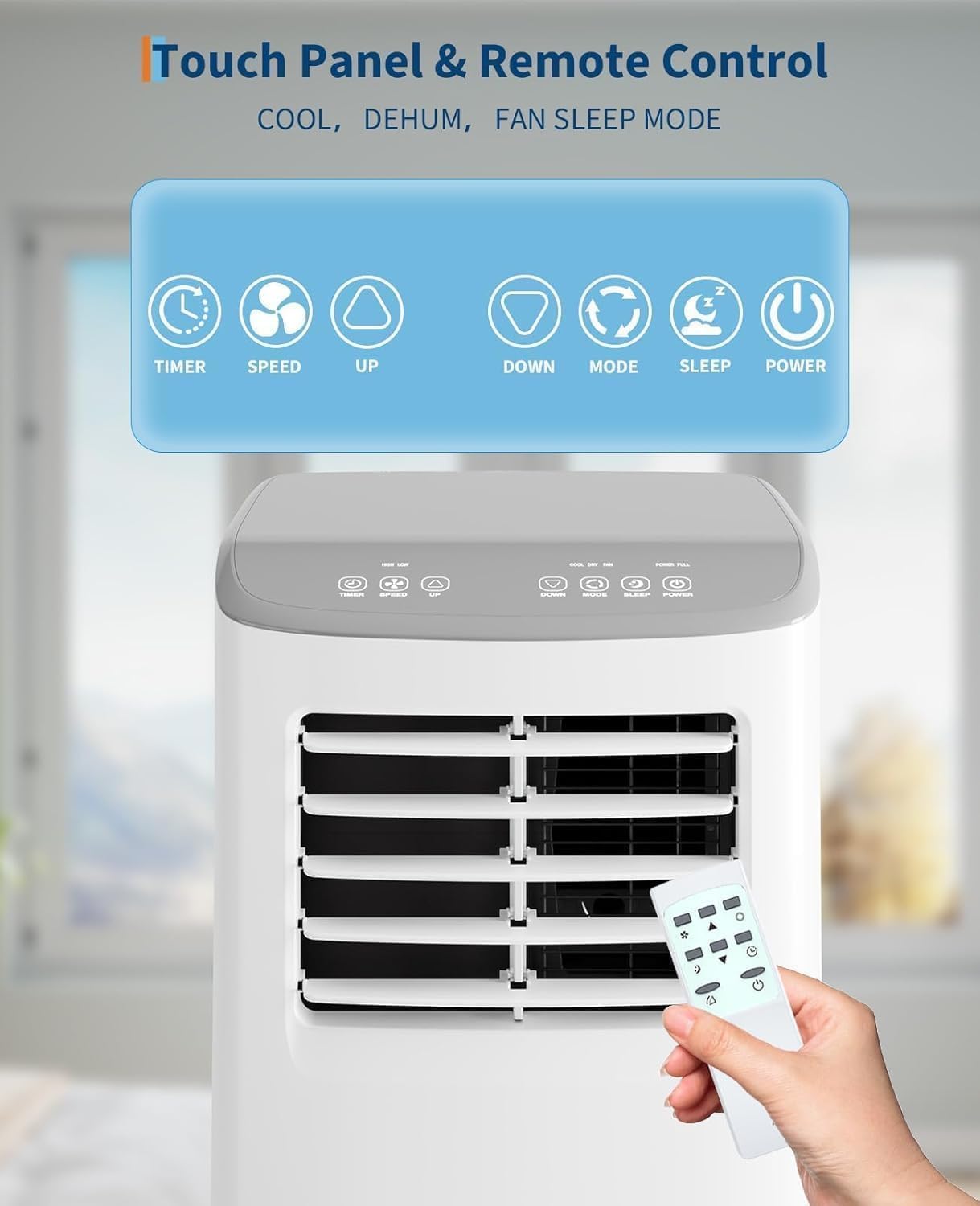  3-in-1 Portable Air Conditioner, 8,000 BTU Portable AC Unit with Cooling