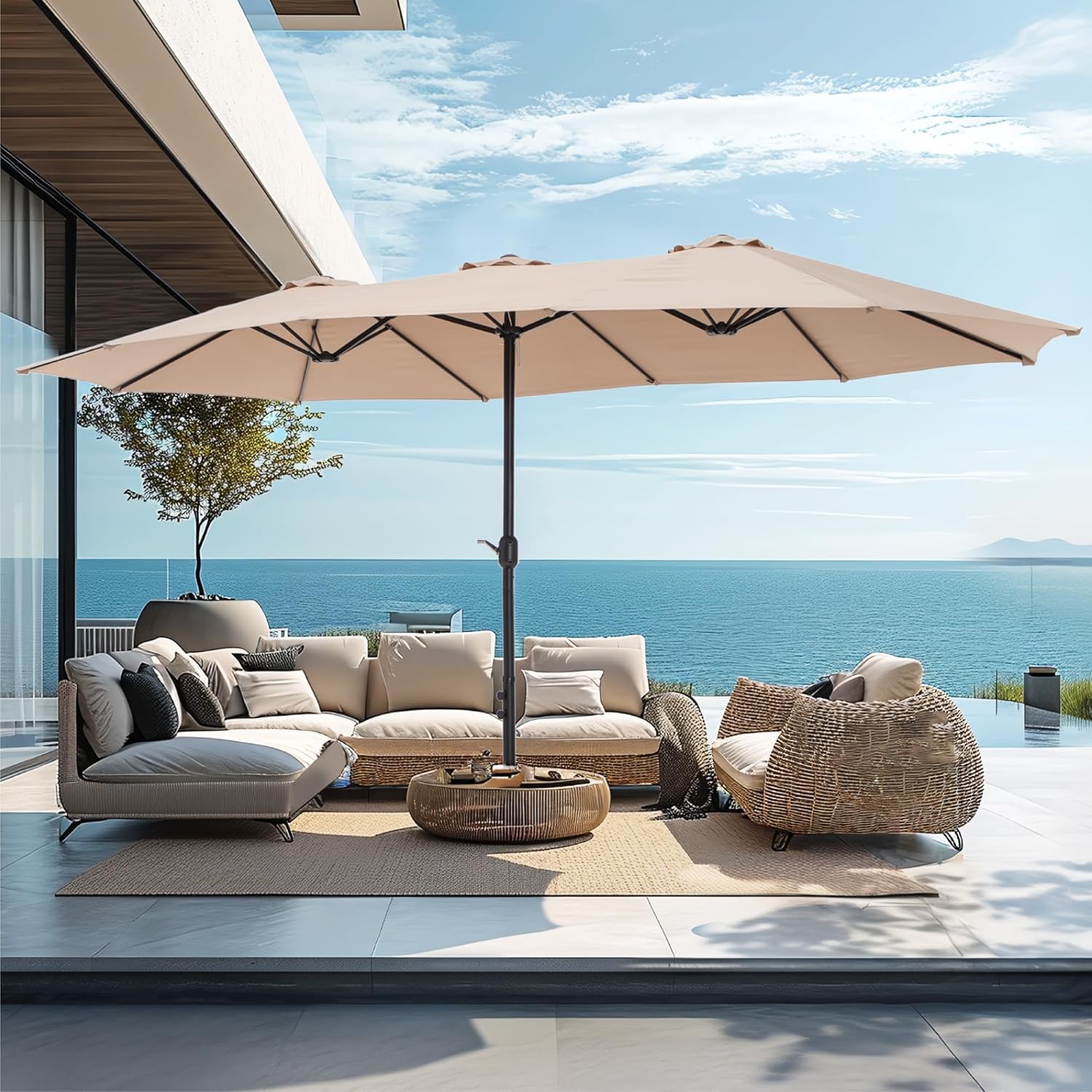 Large Patio Umbrellas with Base Included