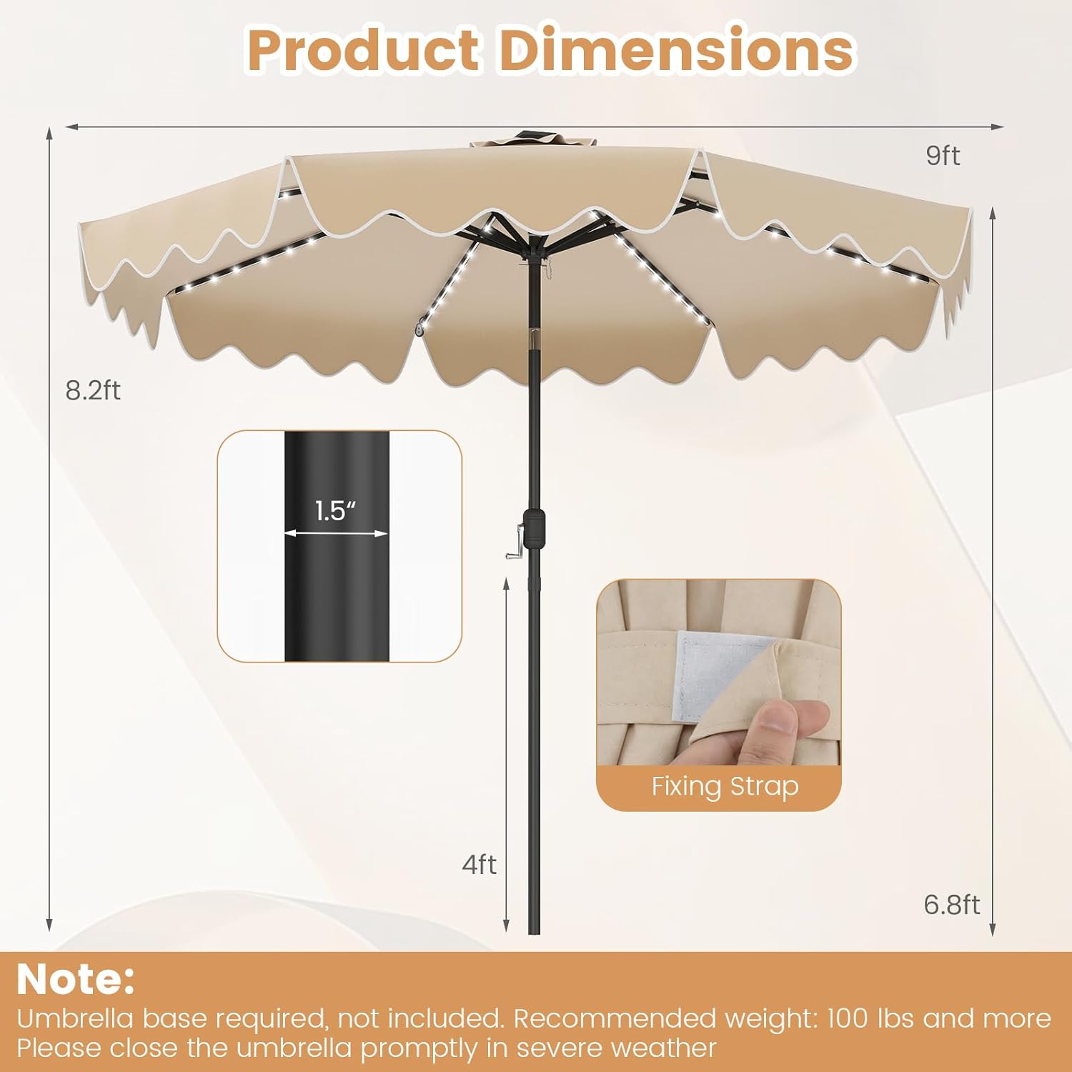 Solar Patio Umbrella