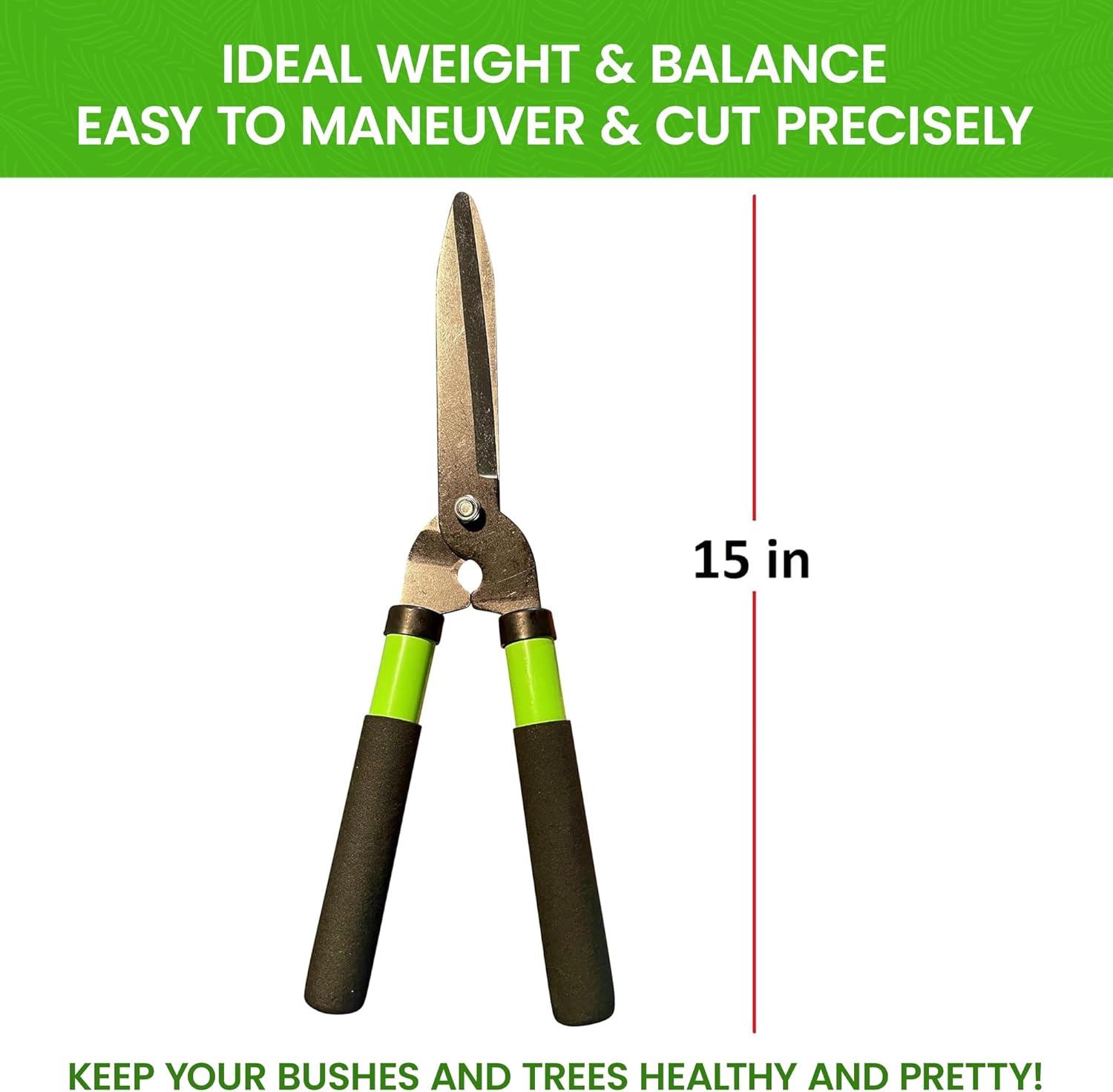 Hedge Shears Clippers for Trimming & Shaping Borders