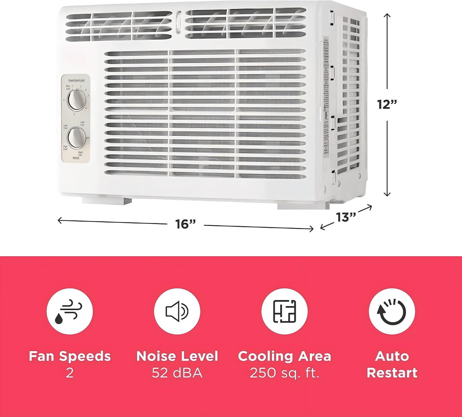 5,000 BTU Window-Mounted Air Conditioner