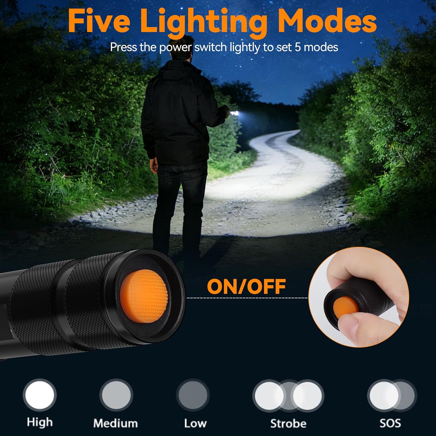 LED Flashlight 4 Pack