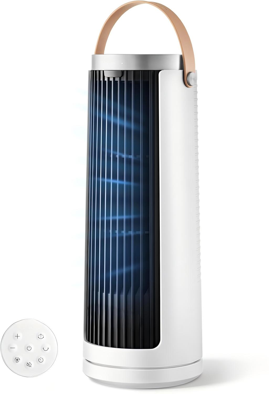 Tower Fan for Bedroom, 20dB Quiet Desk Fan with 23ft/s, Portable & Easy to Carry
