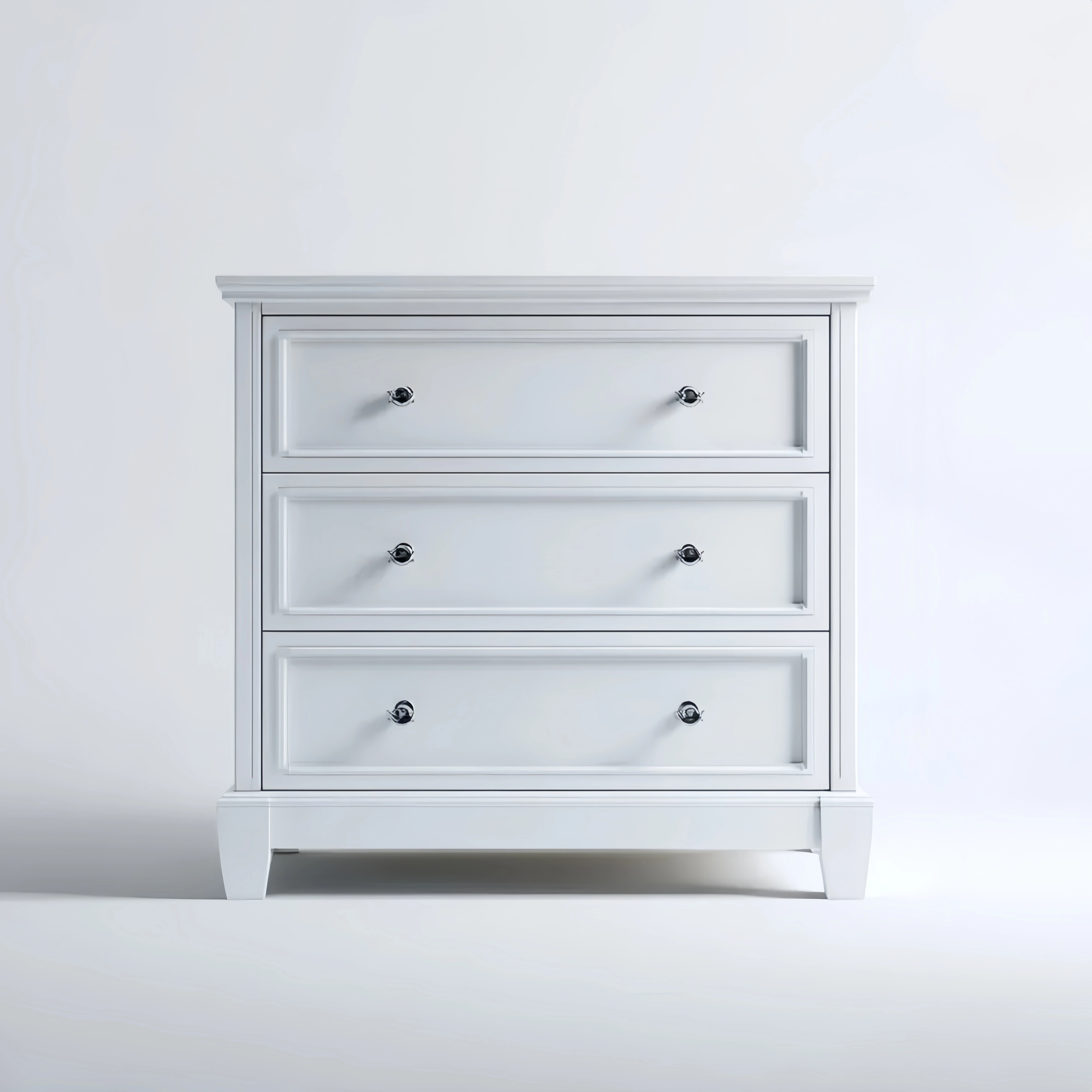 Kommode Holz 90x40x80 cm – Weiß