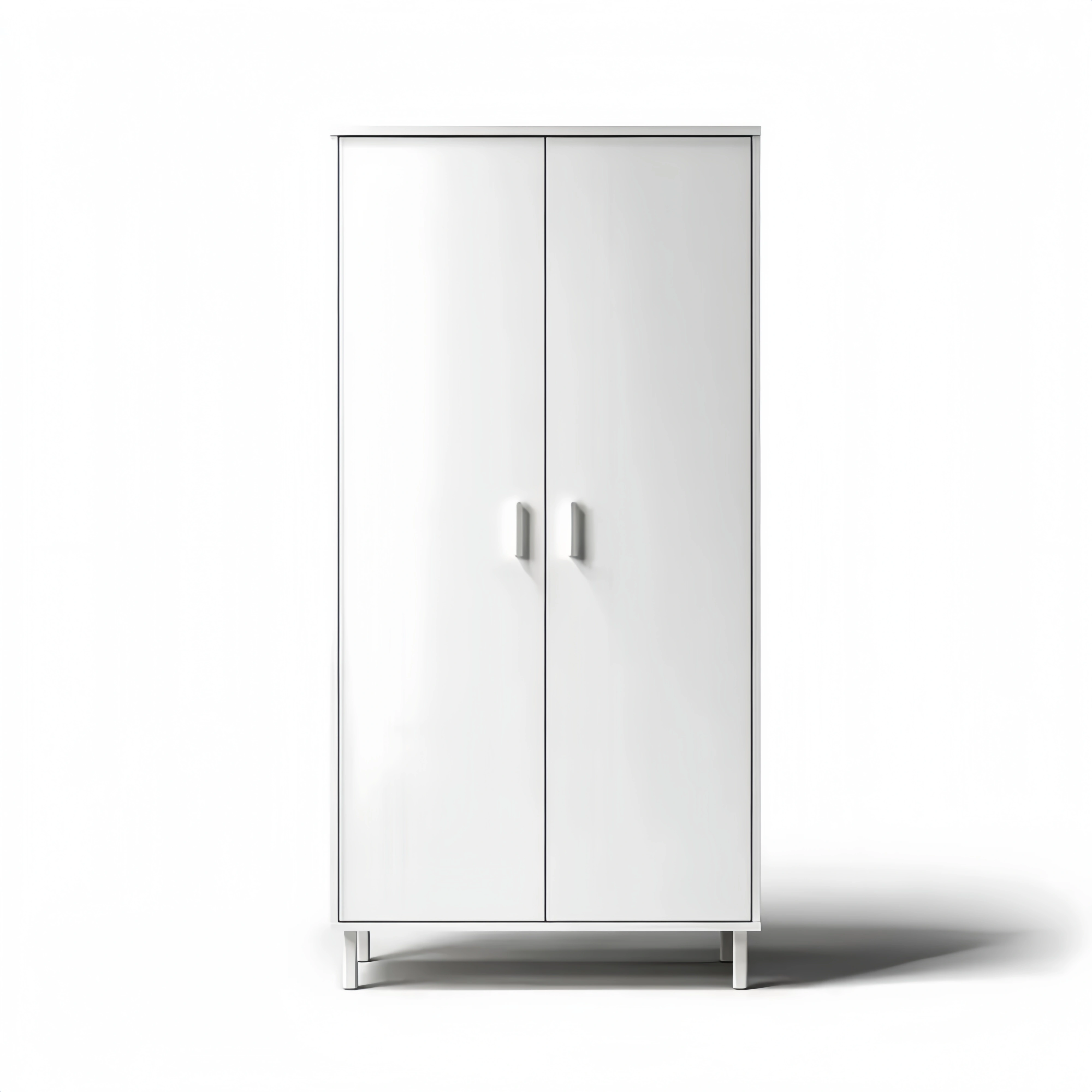 Garderobenschrank MDF Holz 80x50x180 cm – Weiß