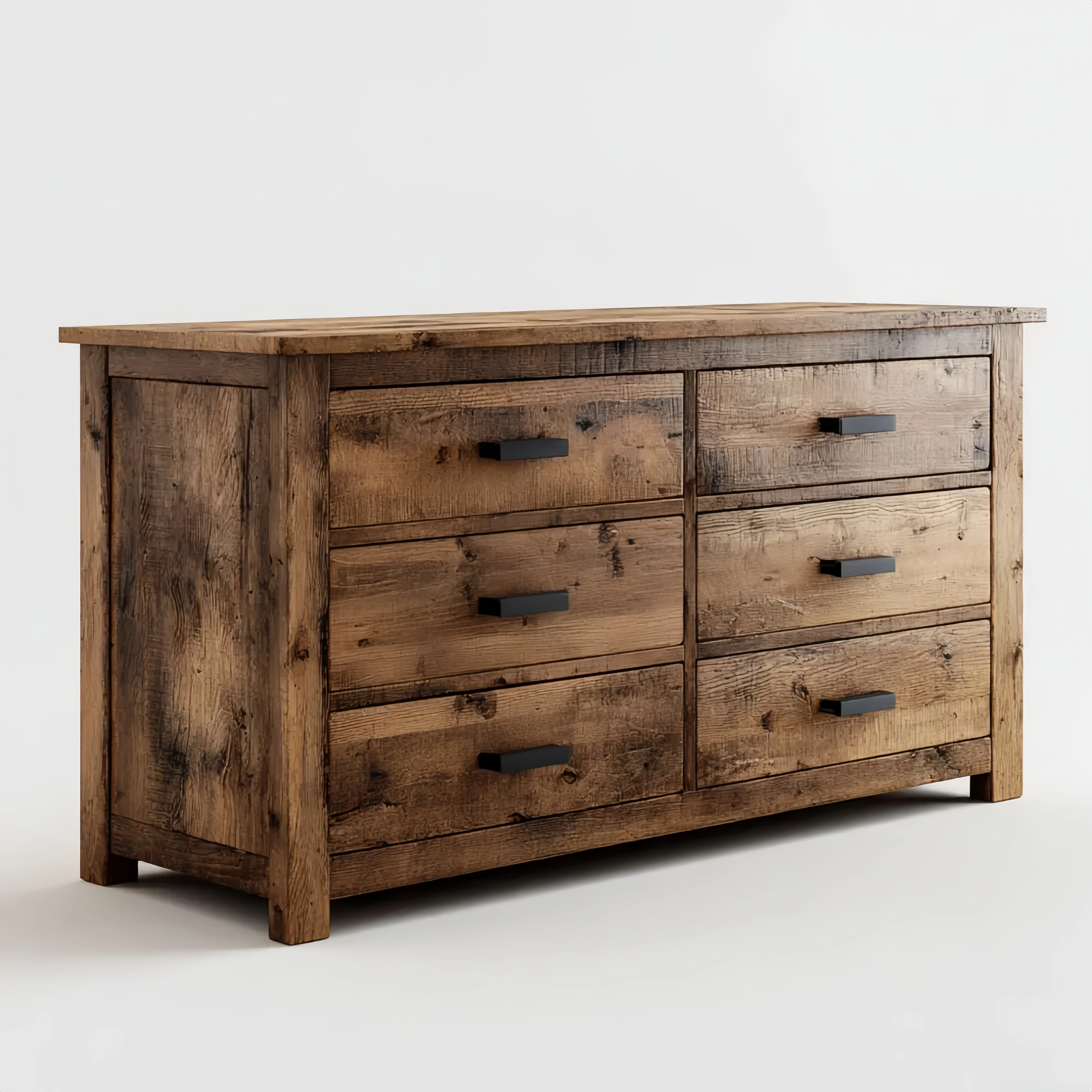 Kommode Eichenholz mit 6 Schubladen - 120x45x80 cm