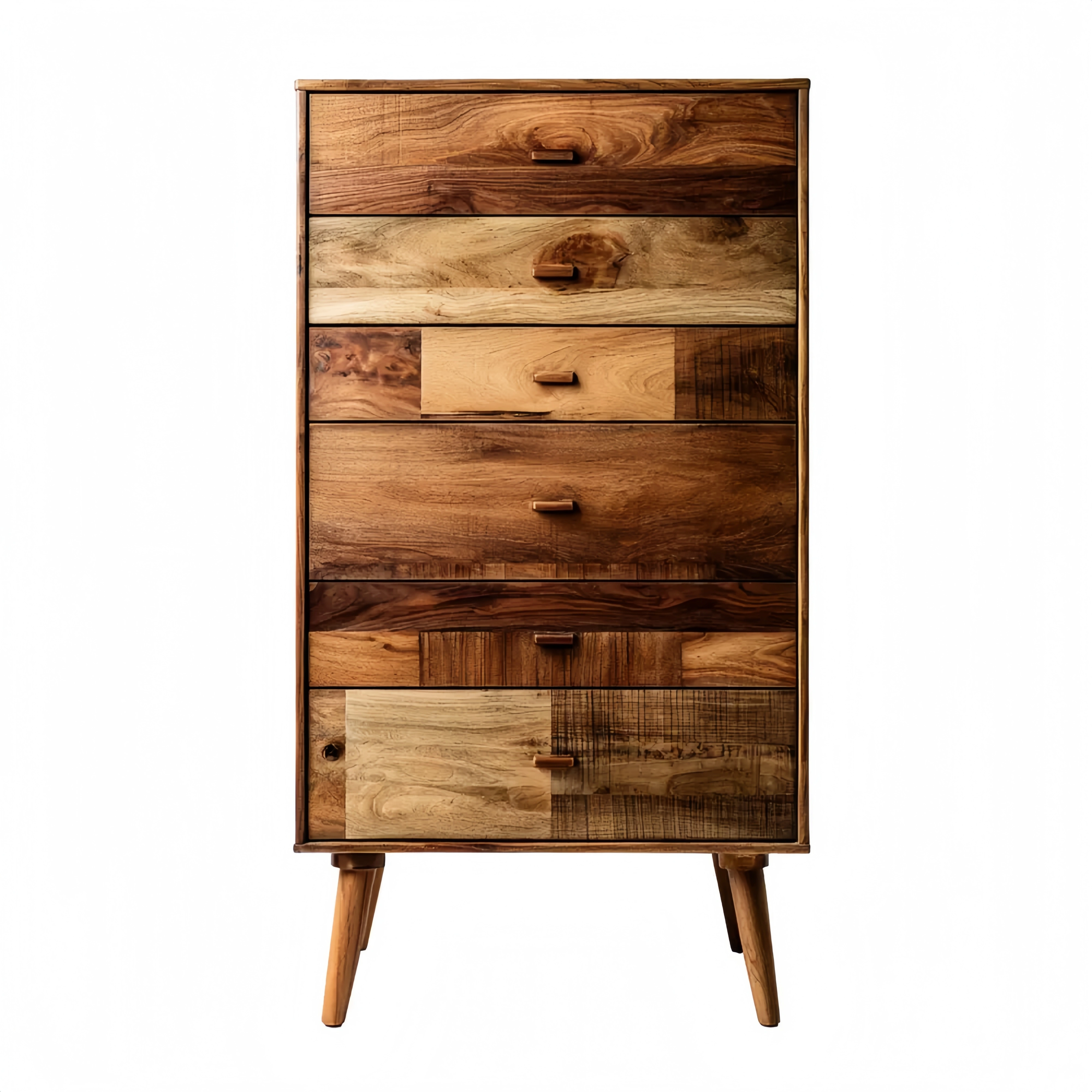 Kommode aus Eichenholz 120x60x40 cm - Naturfarbene Holzmaserung