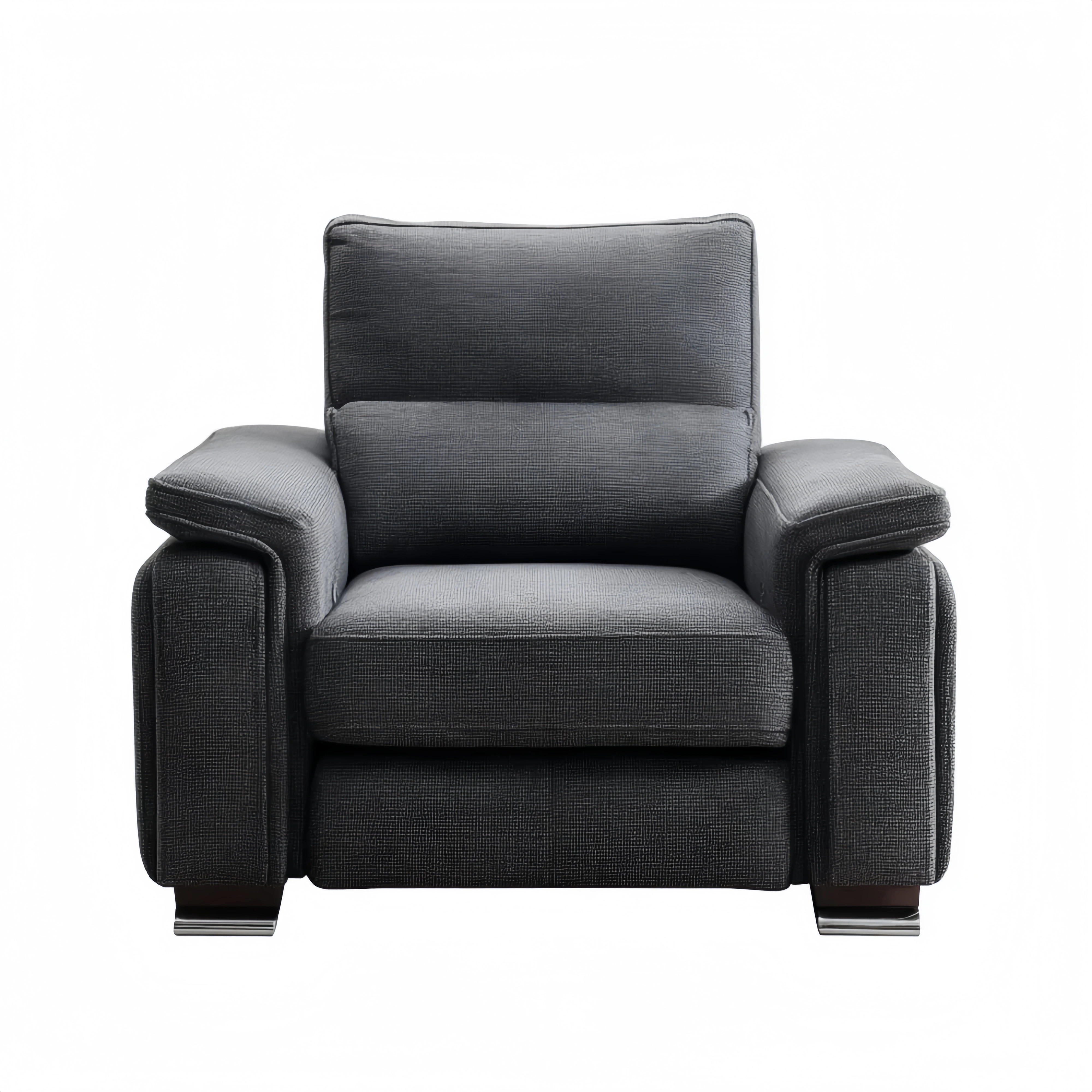 Sessel Polstersessel Stoff Dunkelgrau