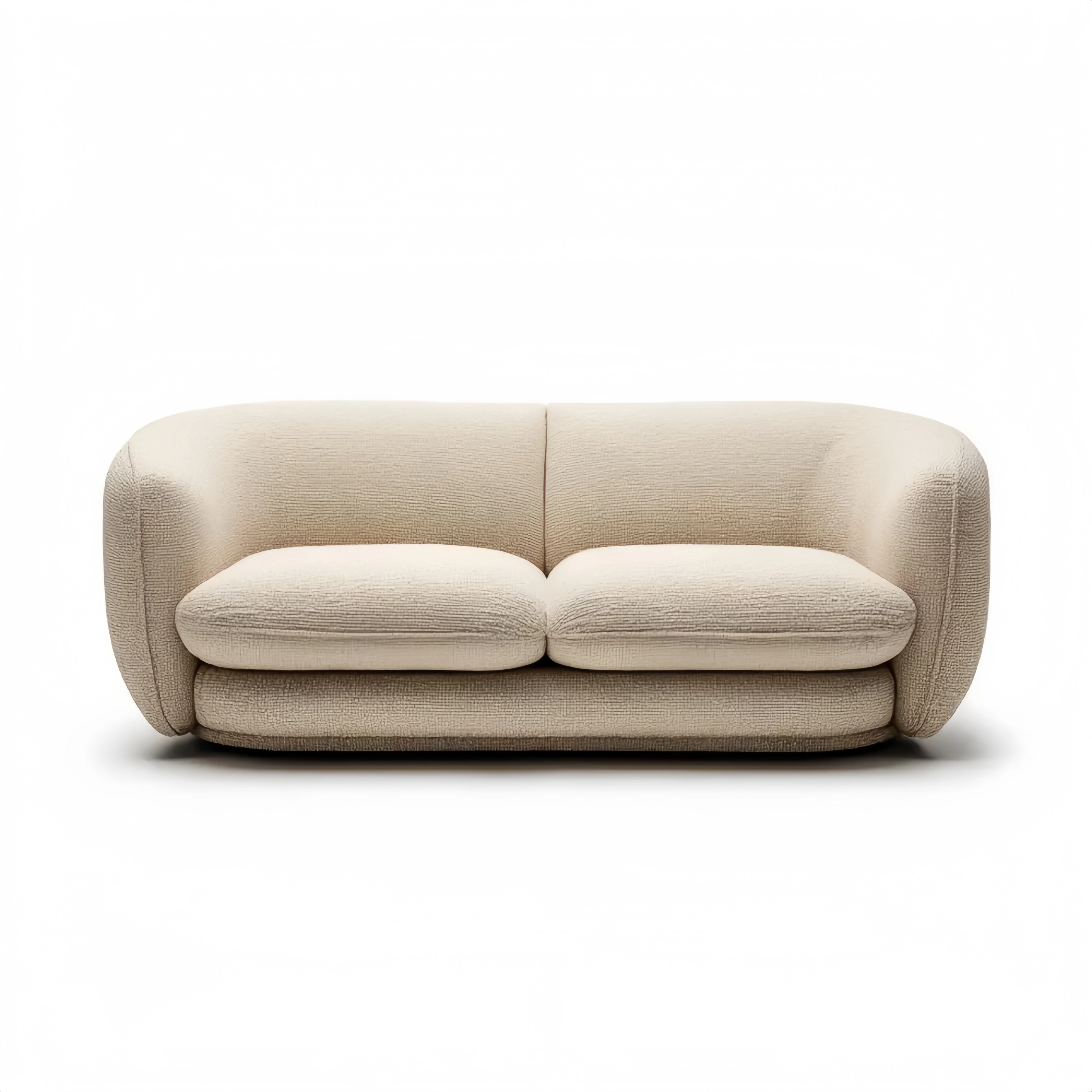 Sofa aus Bouclé-Stoff 200x85x80 cm – Beige