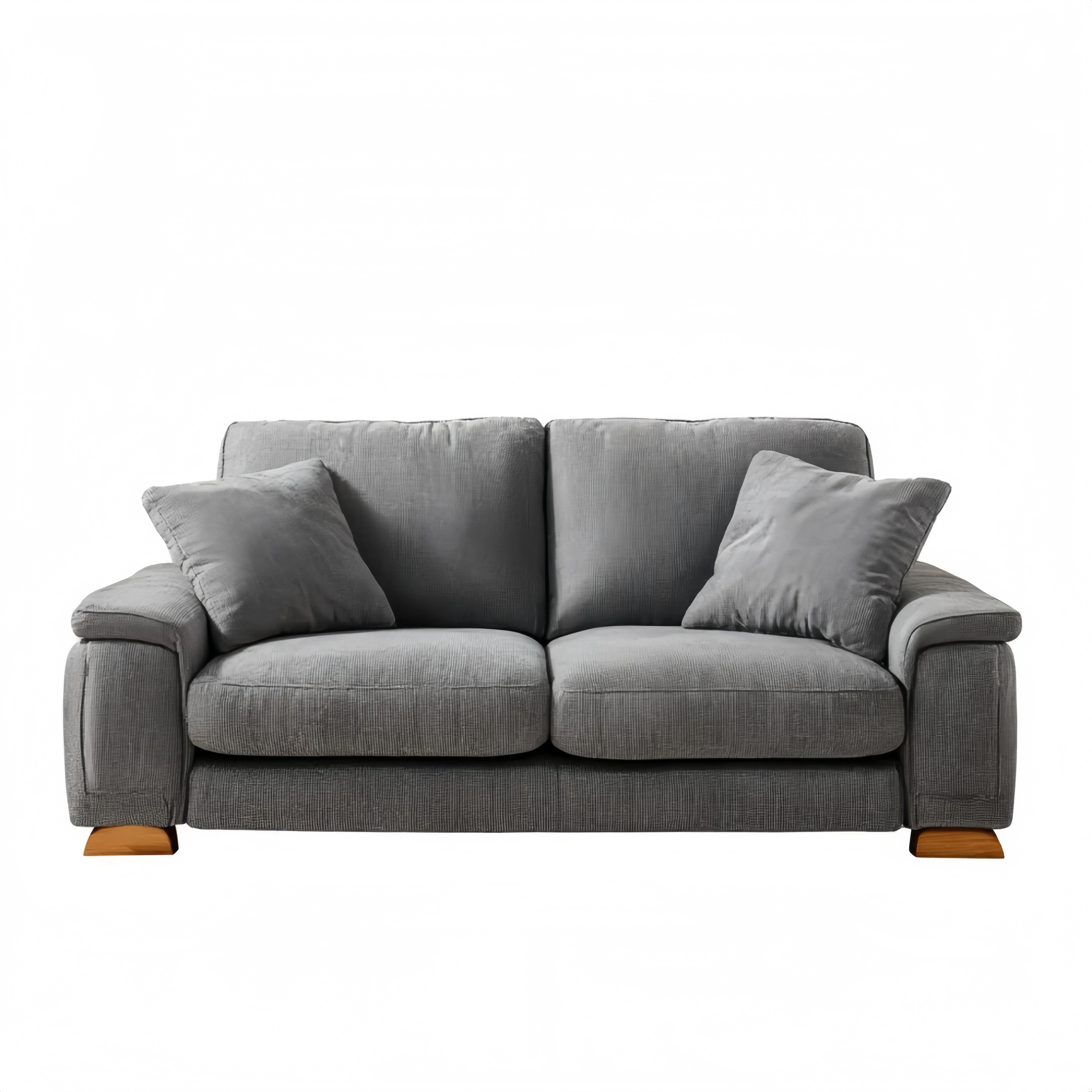 2-Sitzer Sofa Leinen Dunkelgrau
