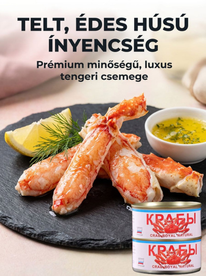 🦀【Legtöbbet Eladott】Konzerv, fogyasztásra kész királyrák lábak Alaszkából, USA | Telt Húsú Ínyencség | Azonnali Fogyasztásra |Magas Fehérjetartalom, Prémium Íz | 50% OFF