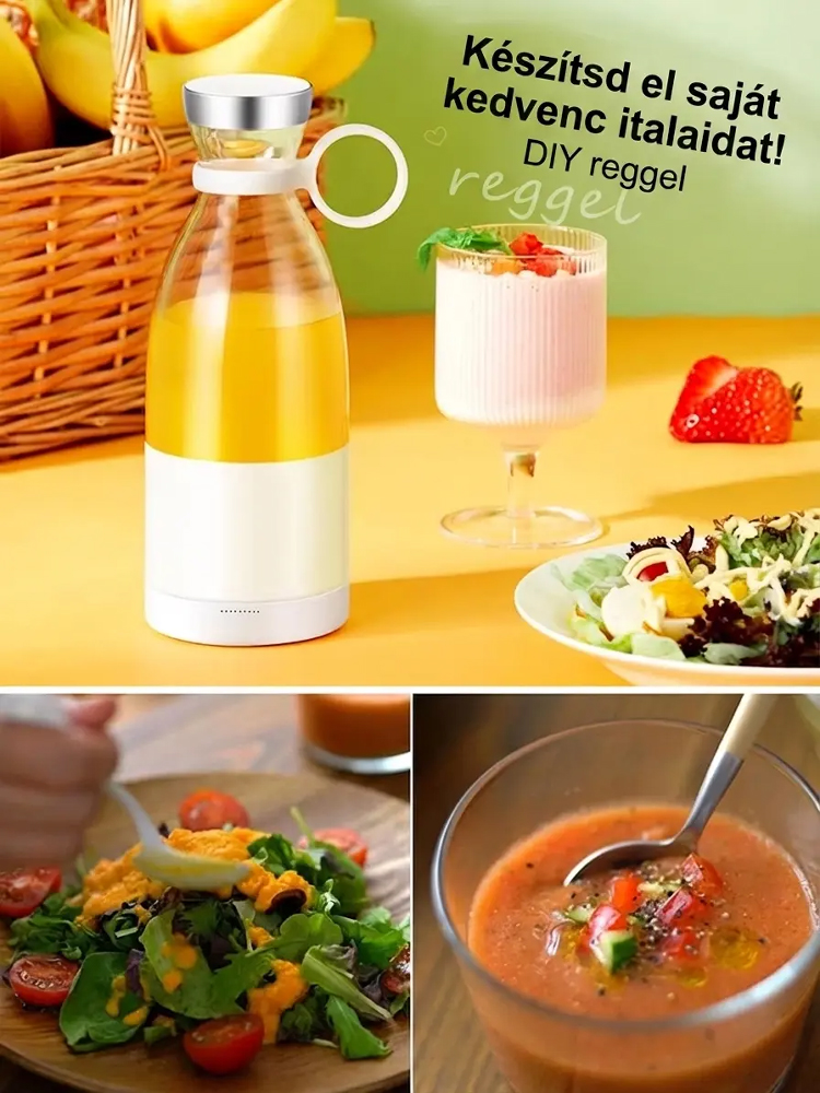 🌟 Vidd Magaddal a Frissességet! A Te Zsebméretű Turmixod 🌟Az utazási mini elektromos gyümölcsfacsaró pohár